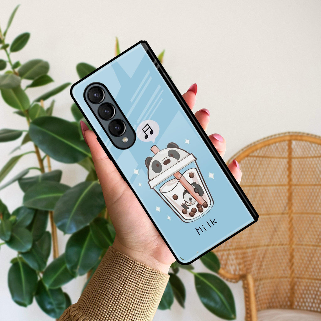 Cartoon Milk Tea We Bare Bears Glossy Metal Case Cover For Samsung - ShopOnCliQ