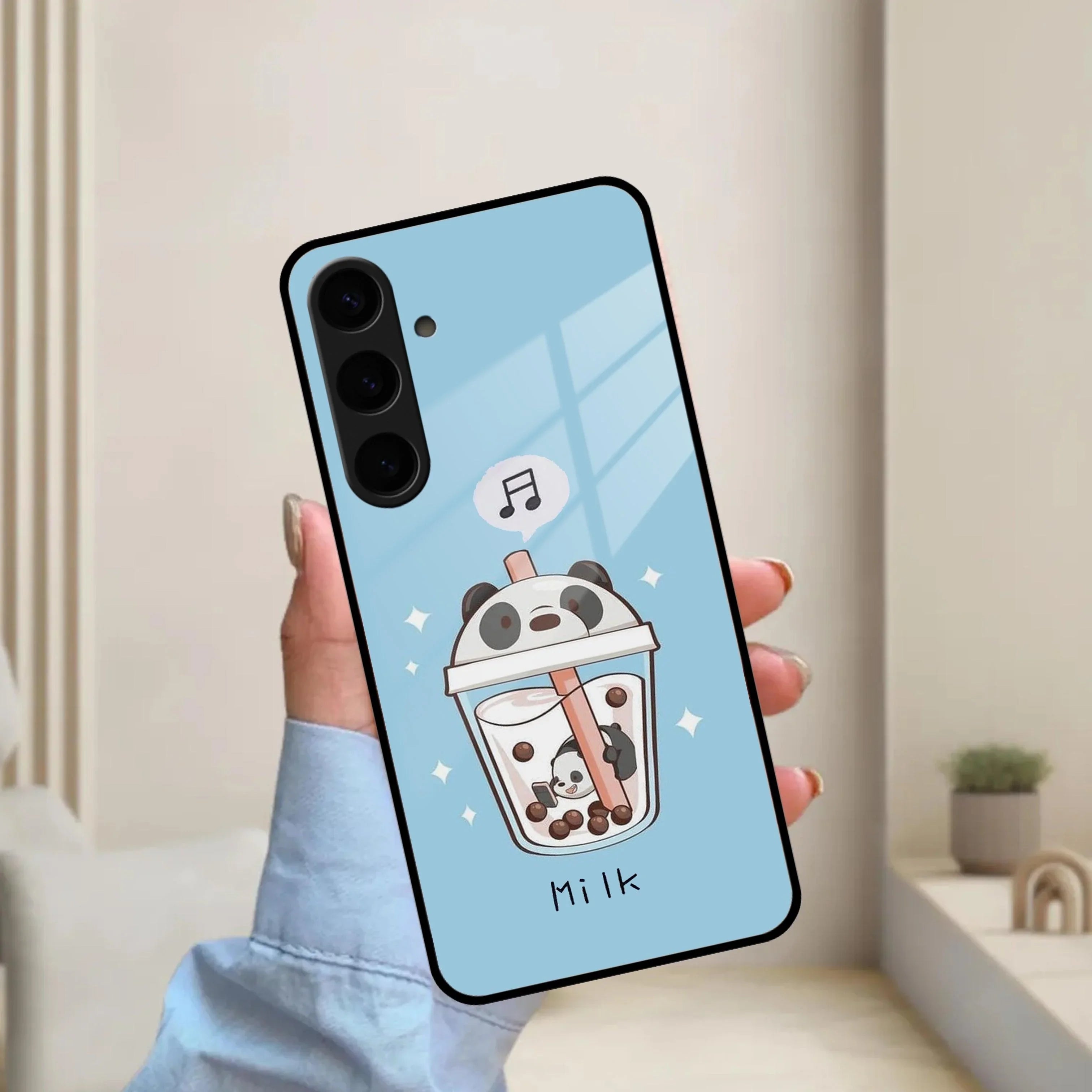 Cartoon Milk Tea We Bare Bears Glossy Metal Case Cover For Samsung - ShopOnCliQ