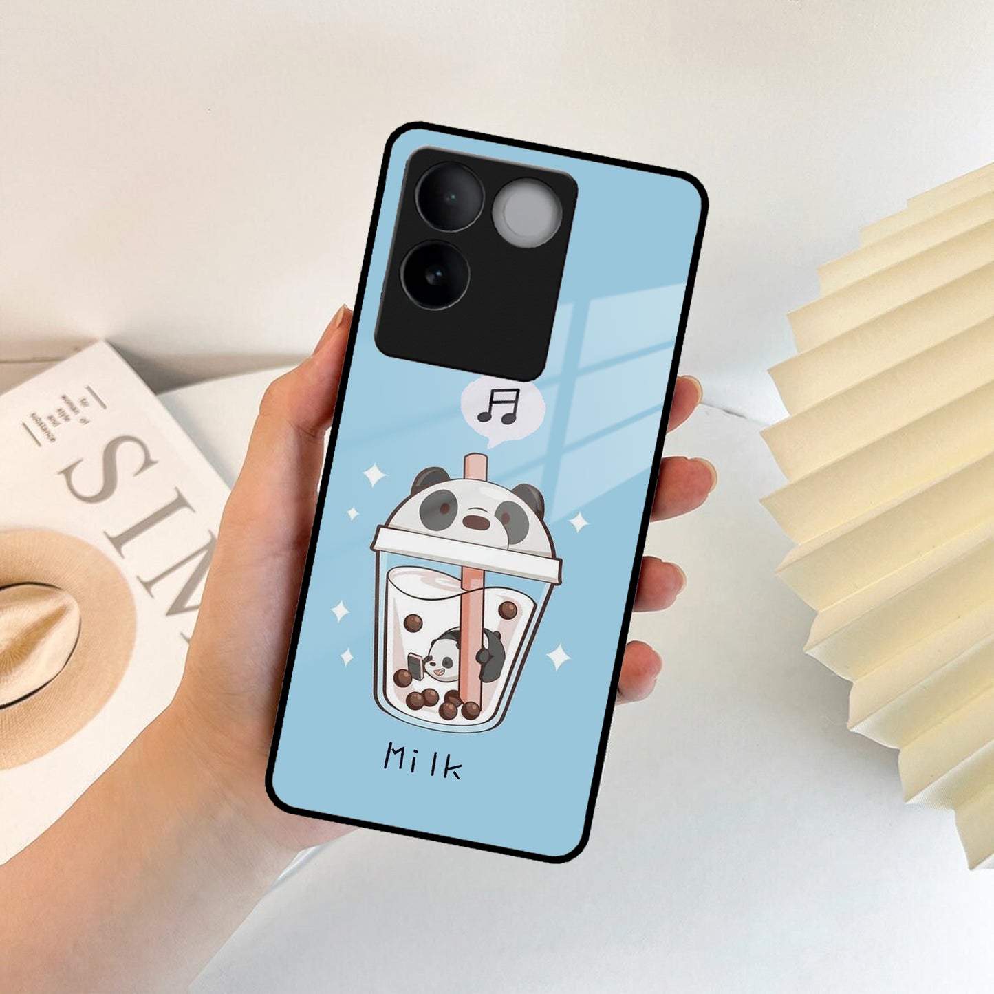 Cartoon Milk Tea We Bare Bears Glossy Metal Case Cover For Vivo ShopOnCliQ