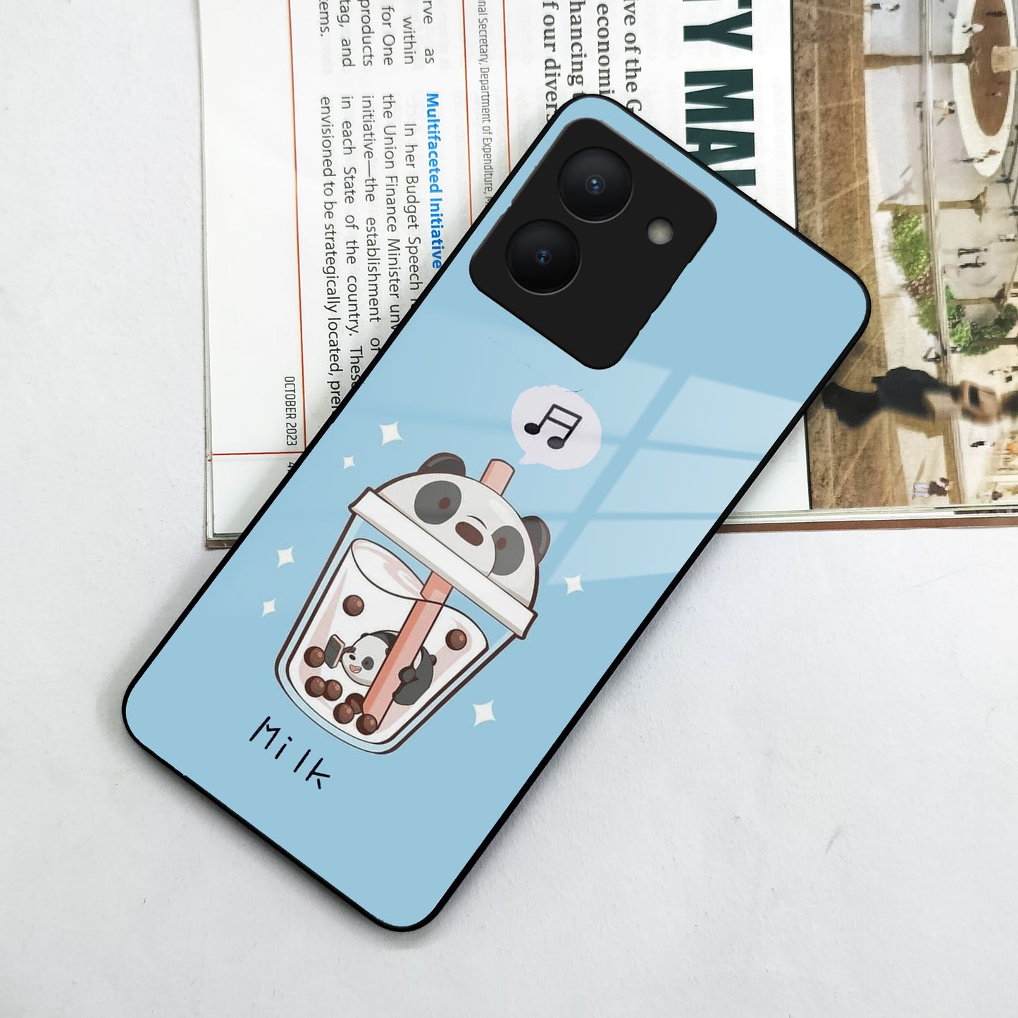 Cartoon Milk Tea We Bare Bears Glossy Metal Case Cover For Vivo ShopOnCliQ