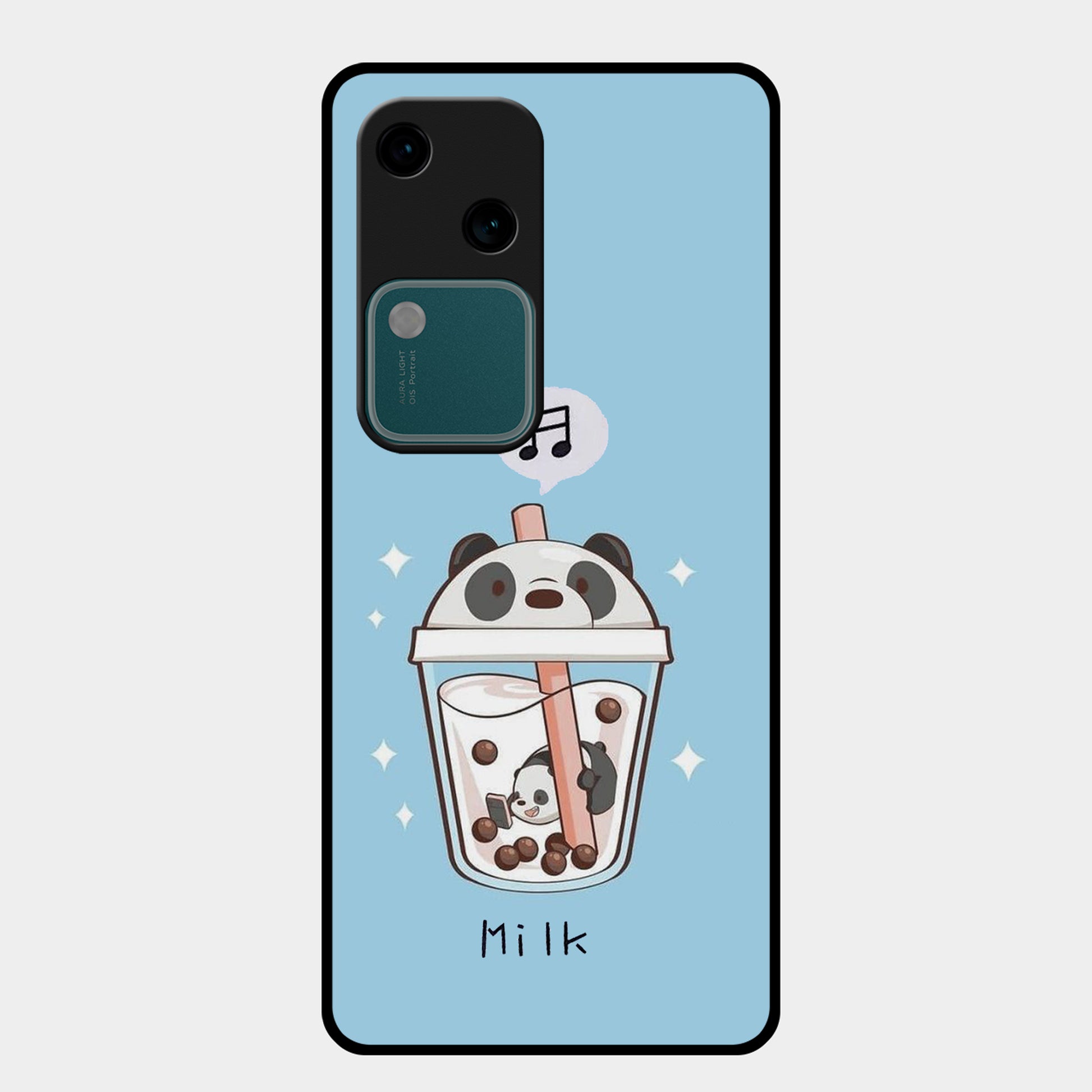 Cartoon Milk Tea We Bare Bears Glossy Metal Case Cover For Vivo ShopOnCliQ