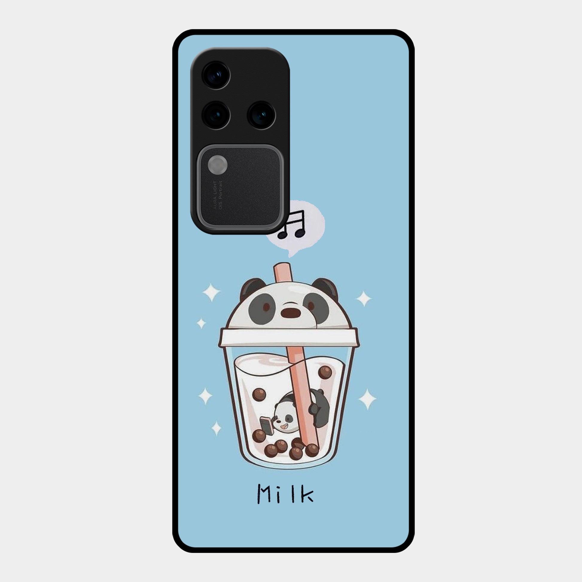 Cartoon Milk Tea We Bare Bears Glossy Metal Case Cover For Vivo ShopOnCliQ