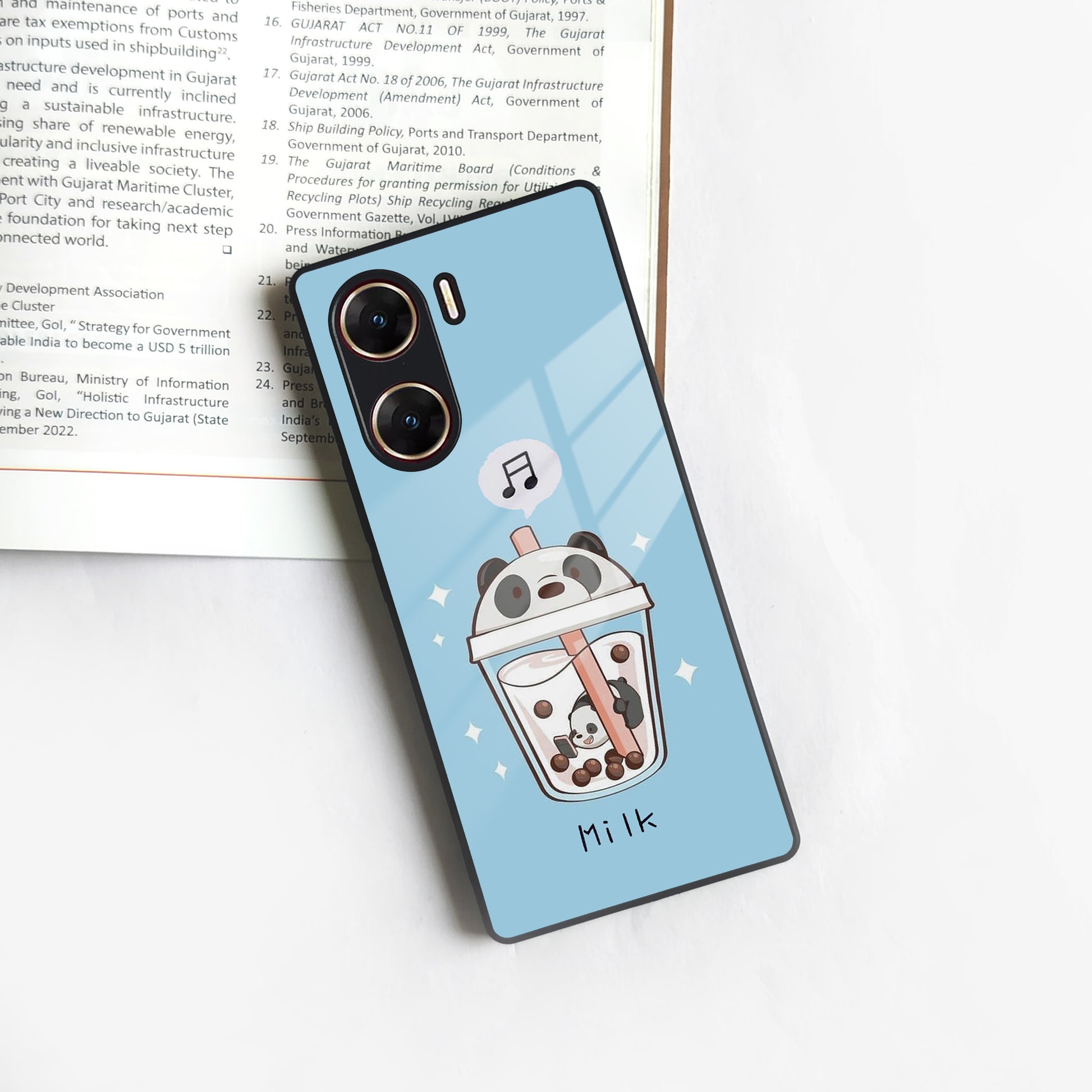 Cartoon Milk Tea We Bare Bears Glossy Metal Case Cover For Vivo ShopOnCliQ