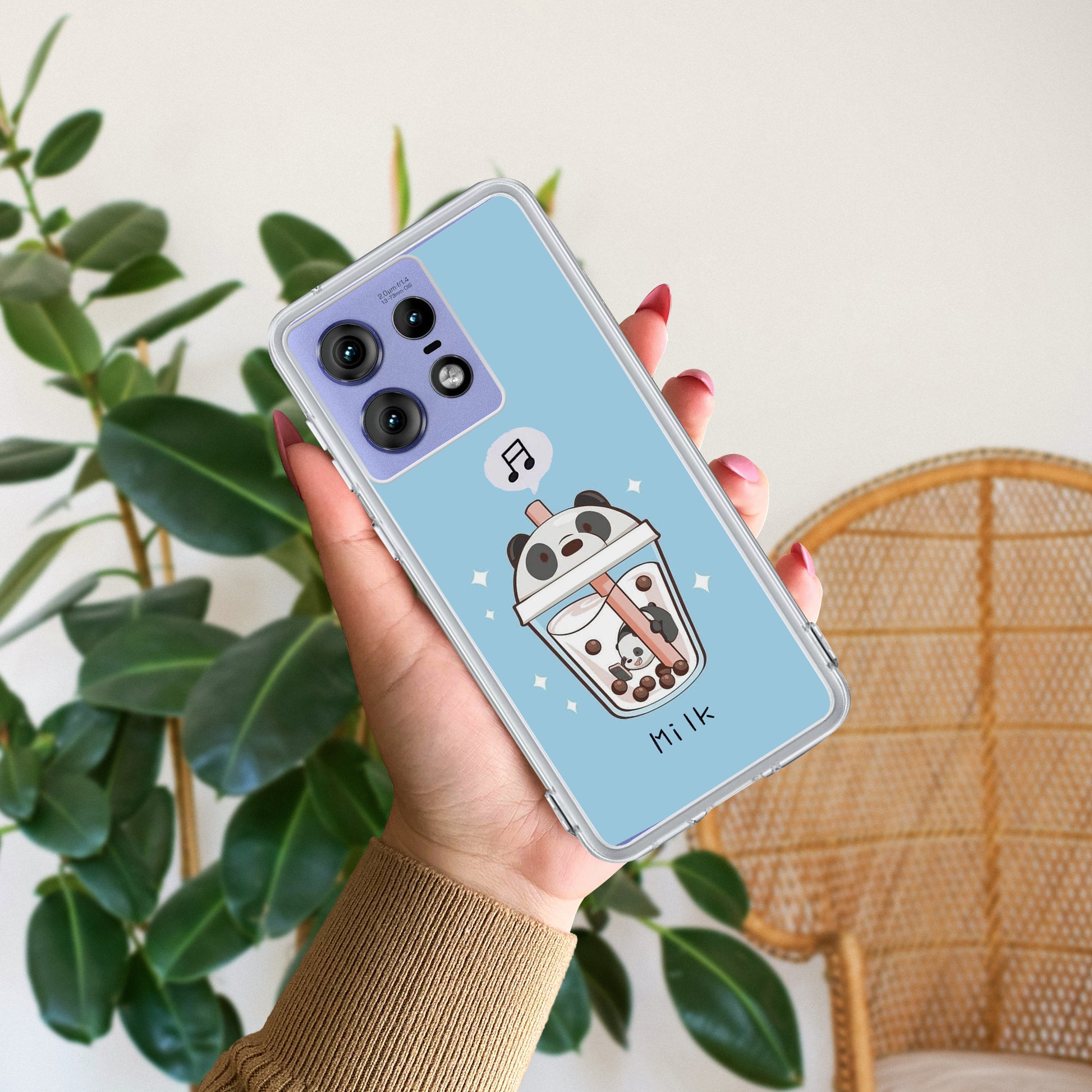 Cartoon Milk Tea We Bare Bears Silicon Case For Motorola ShopOnCliQ