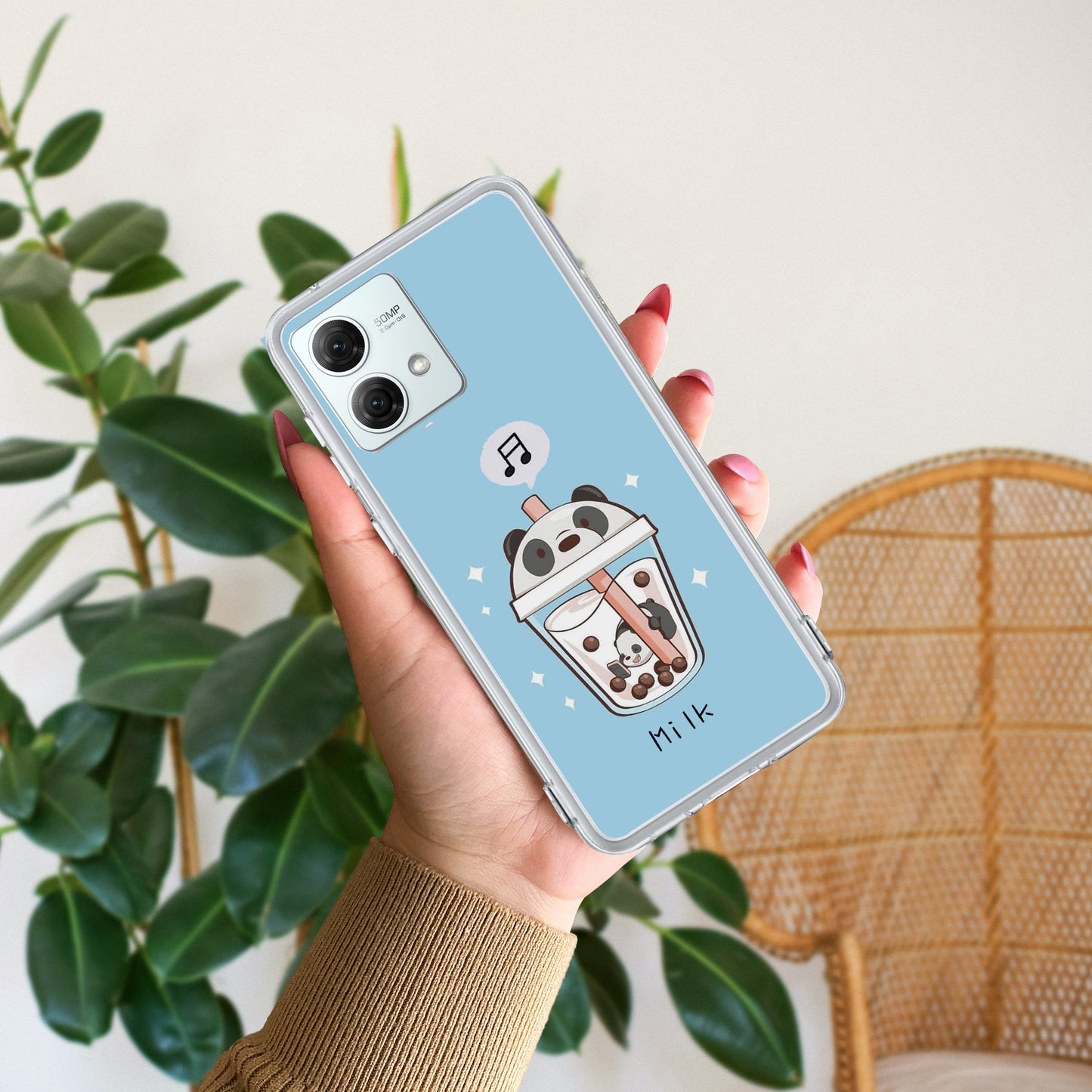 Cartoon Milk Tea We Bare Bears Silicon Case For Motorola ShopOnCliQ