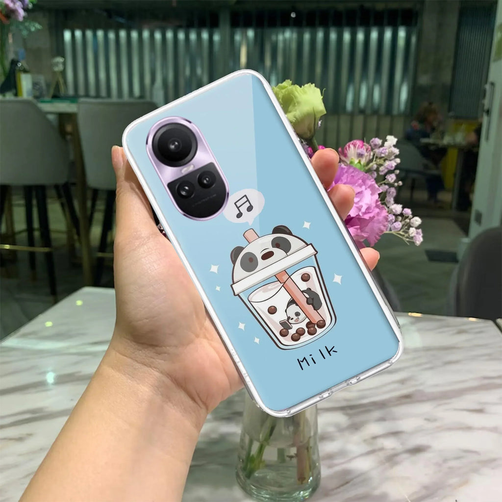 Cartoon Milk Tea We Bare Bears Anti Yellow Case For Oppo Reno 10 5G