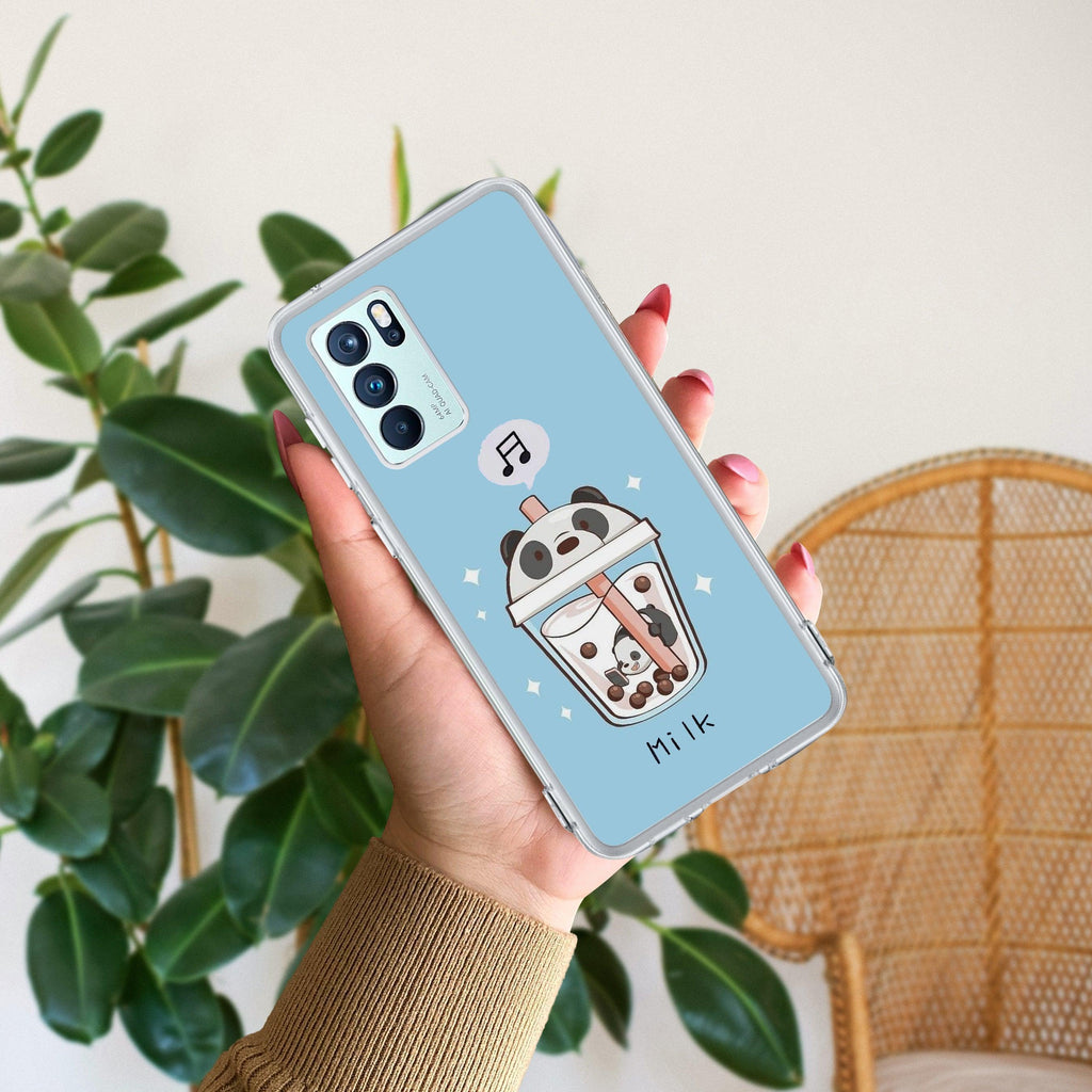 Cartoon Milk Tea We Bare Bears Anti Yellow Case For Oppo Reno 6 Pro 5G