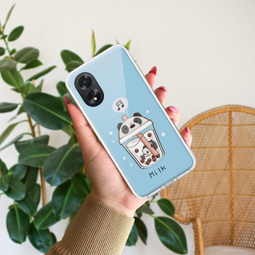 Cartoon Milk Tea We Bare Bears Anti Yellow Case For Oppo A38 4G