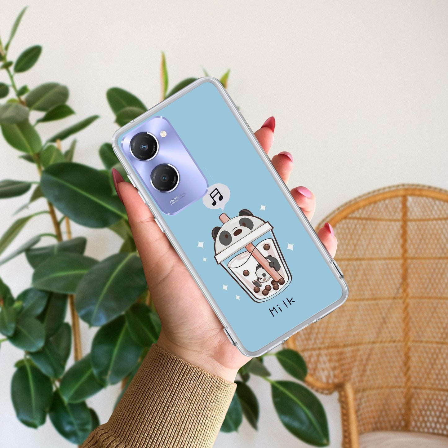 Cartoon Milk Tea We Bare Bears Silicon Case For Vivo ShopOnCliQ