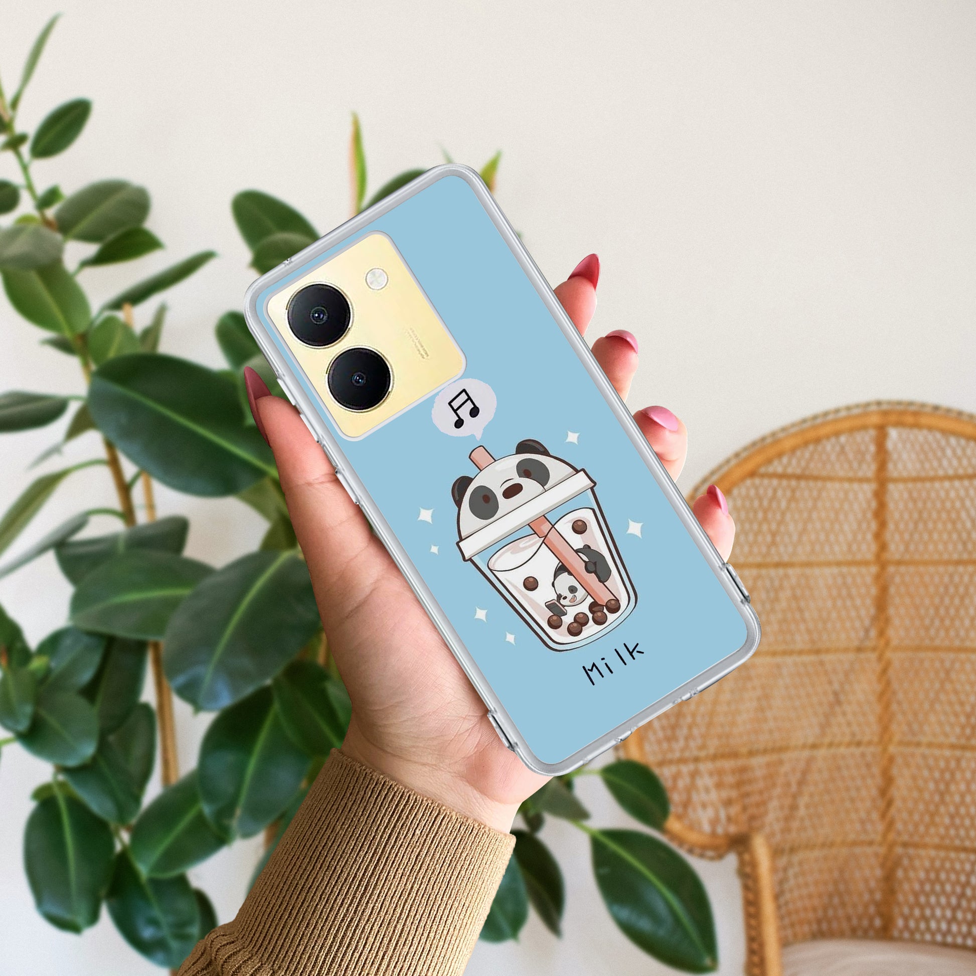 Cartoon Milk Tea We Bare Bears Silicon Case For Vivo ShopOnCliQ