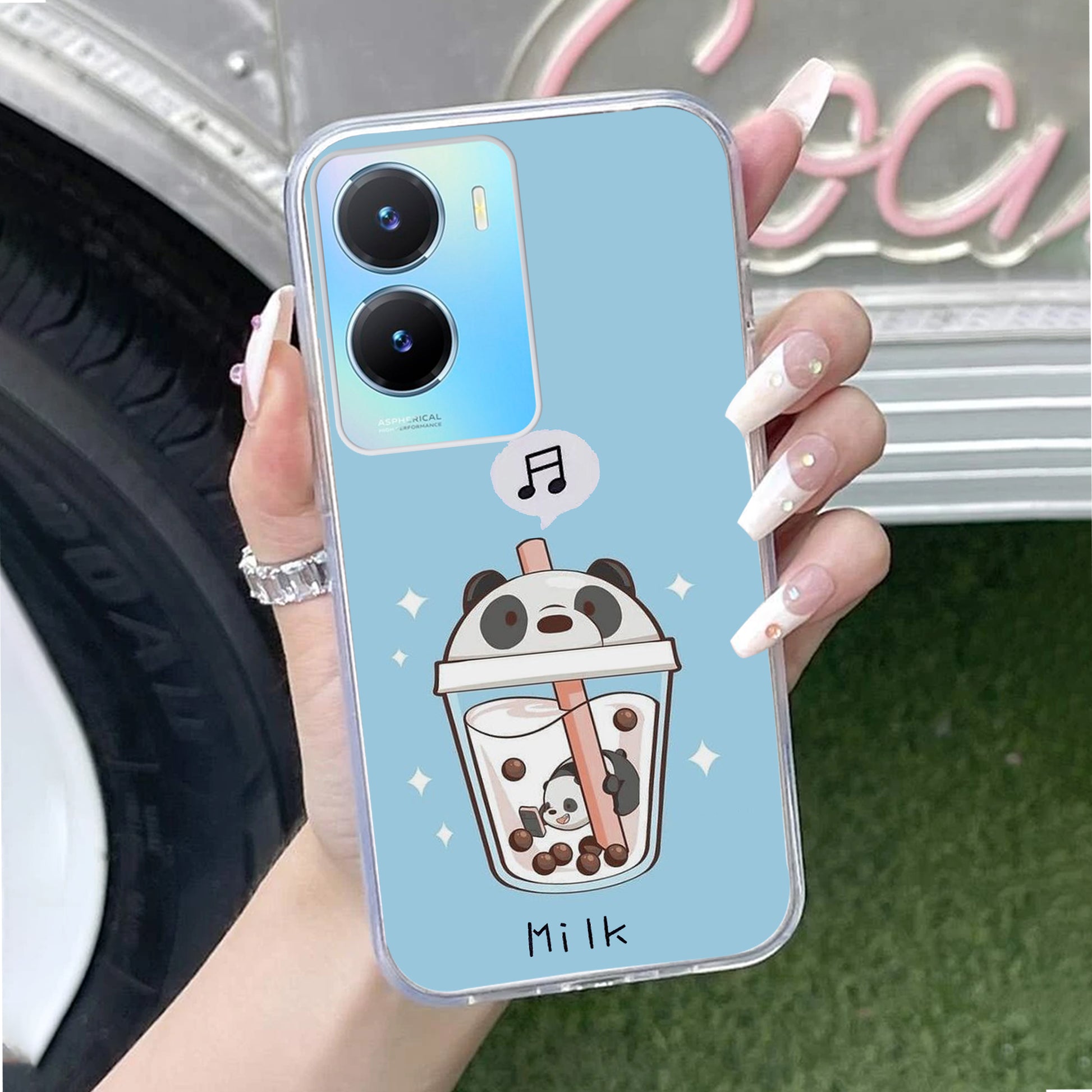 Cartoon Milk Tea We Bare Bears Silicon Case For Vivo ShopOnCliQ