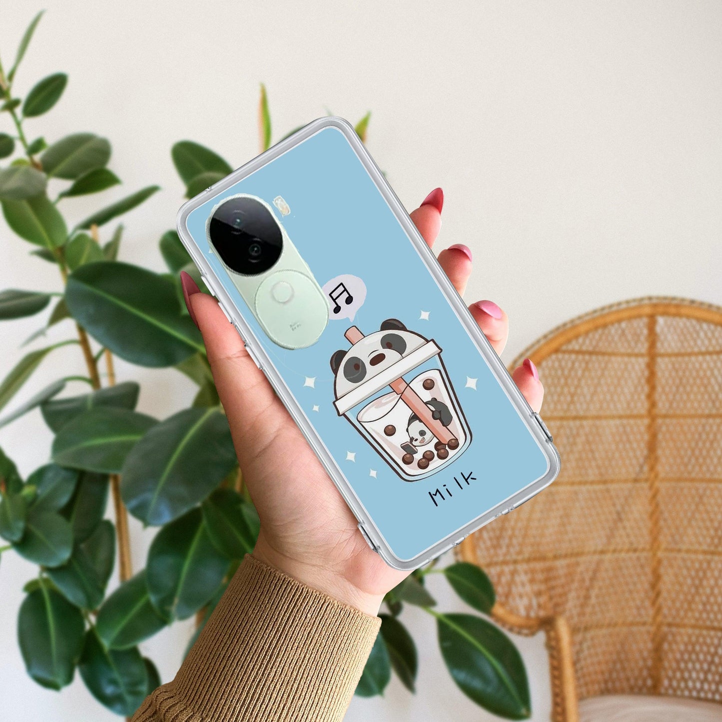 Cartoon Milk Tea We Bare Bears Silicon Case For Vivo ShopOnCliQ