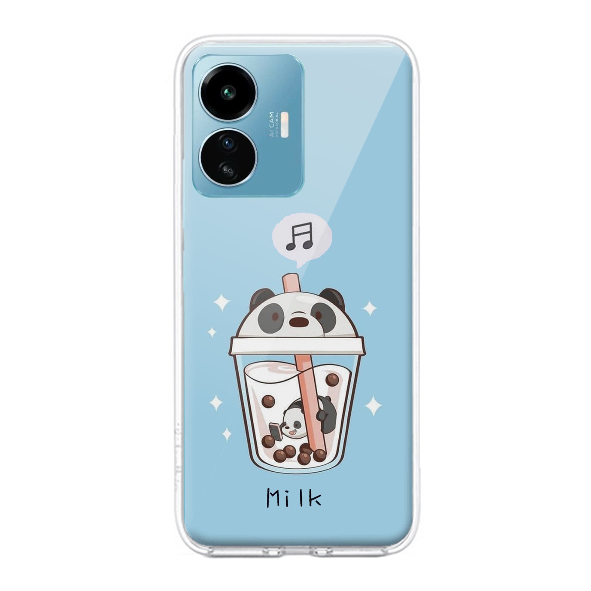 Cartoon Milk Tea We Bare Bears Silicon Case For iQOO ShopOnCliQ