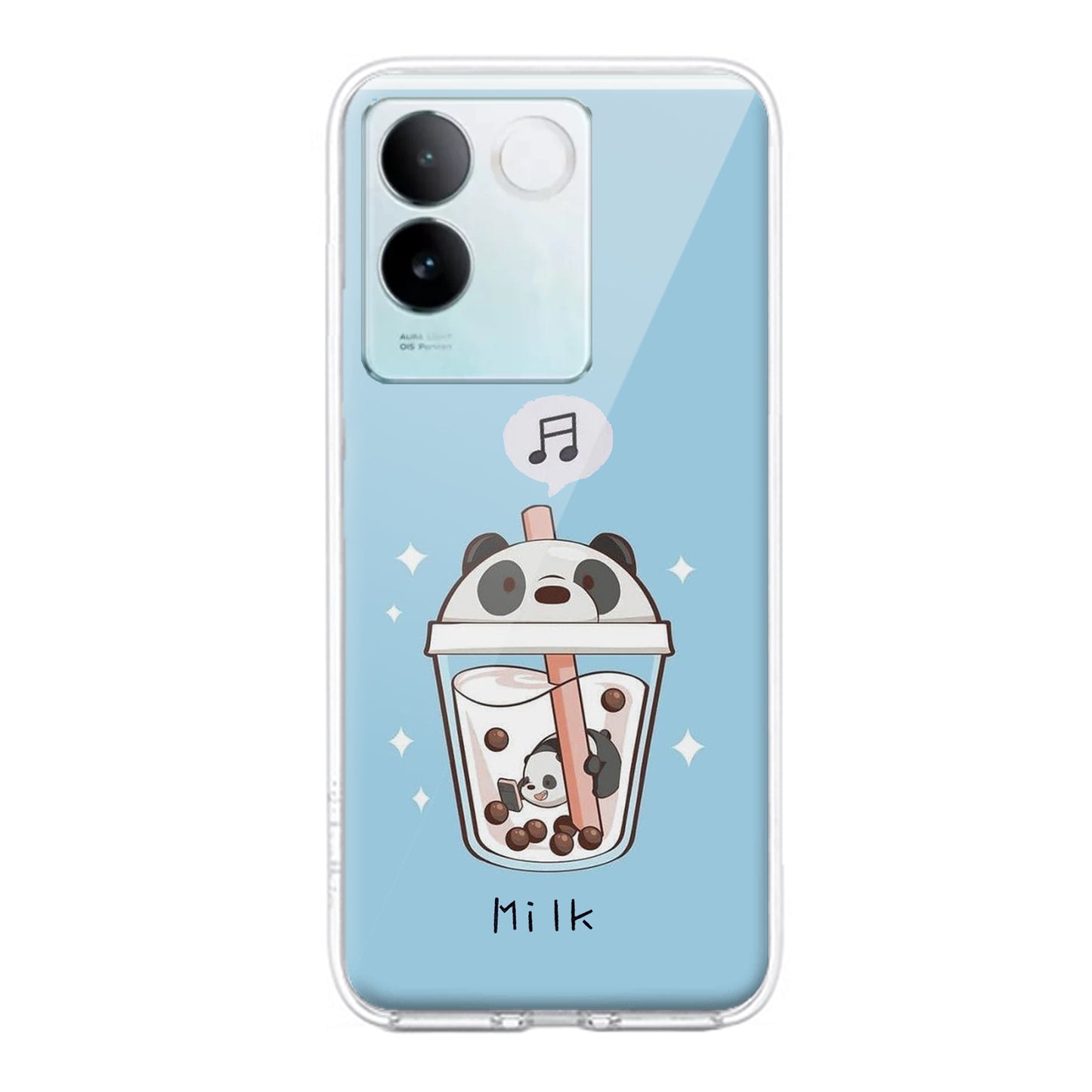 Cartoon Milk Tea We Bare Bears Silicon Case For iQOO ShopOnCliQ