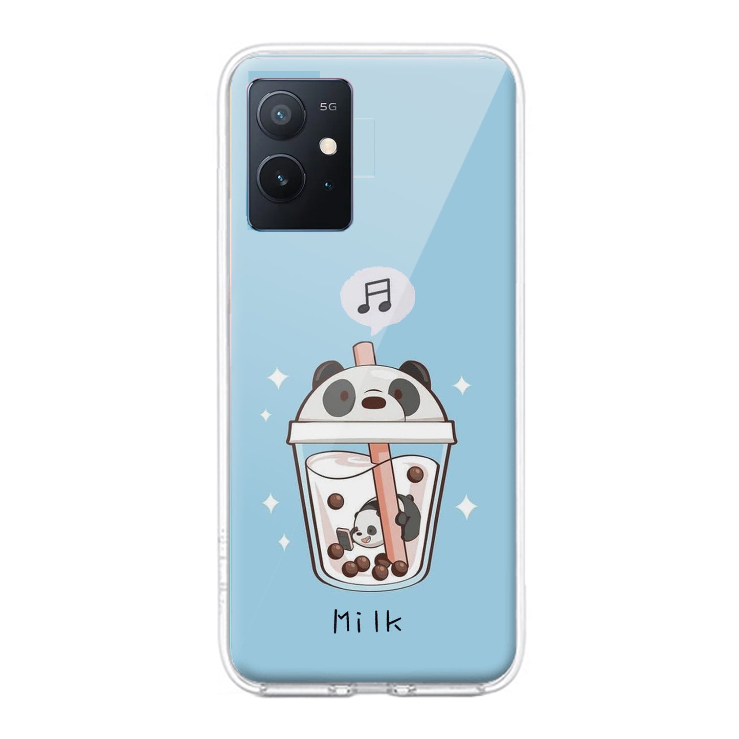 Cartoon Milk Tea We Bare Bears Silicon Case For iQOO ShopOnCliQ