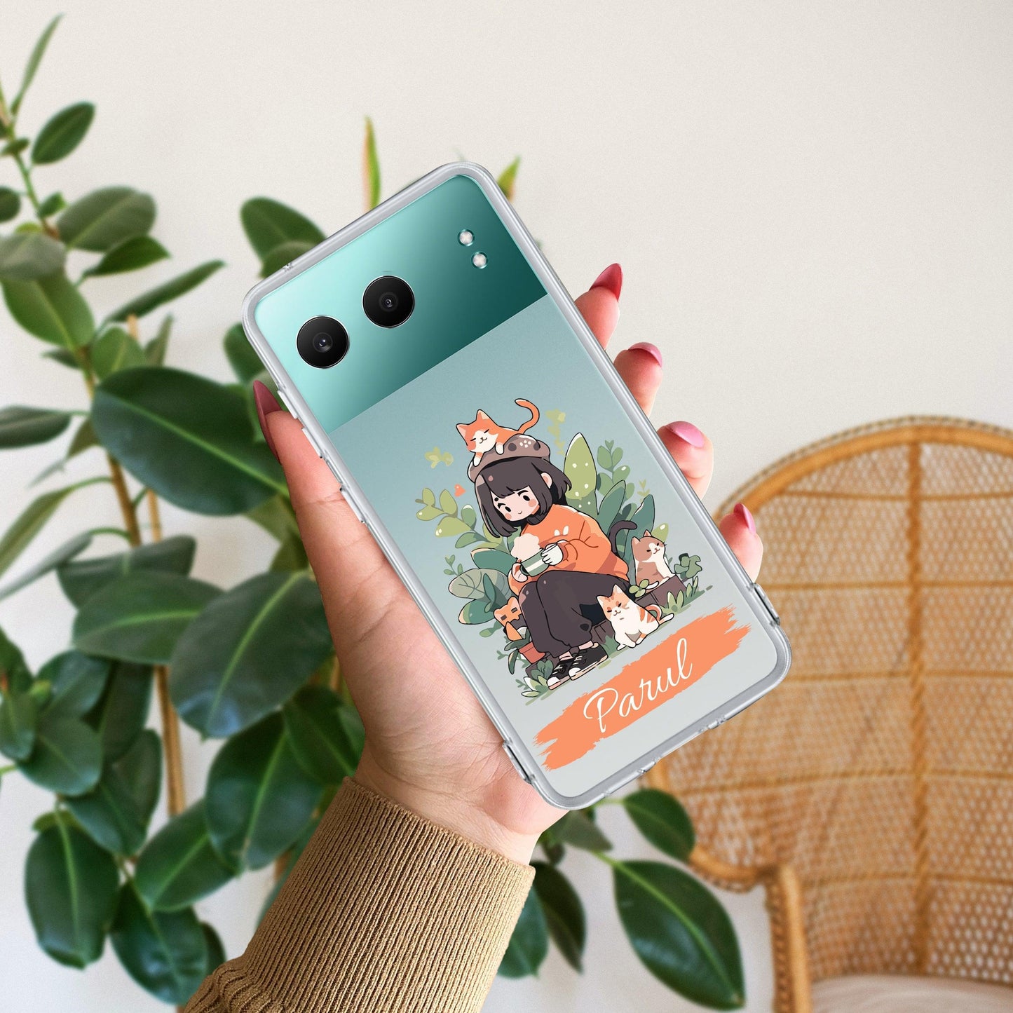 Cat Lover Customize Transparent Silicon Case For OnePlus