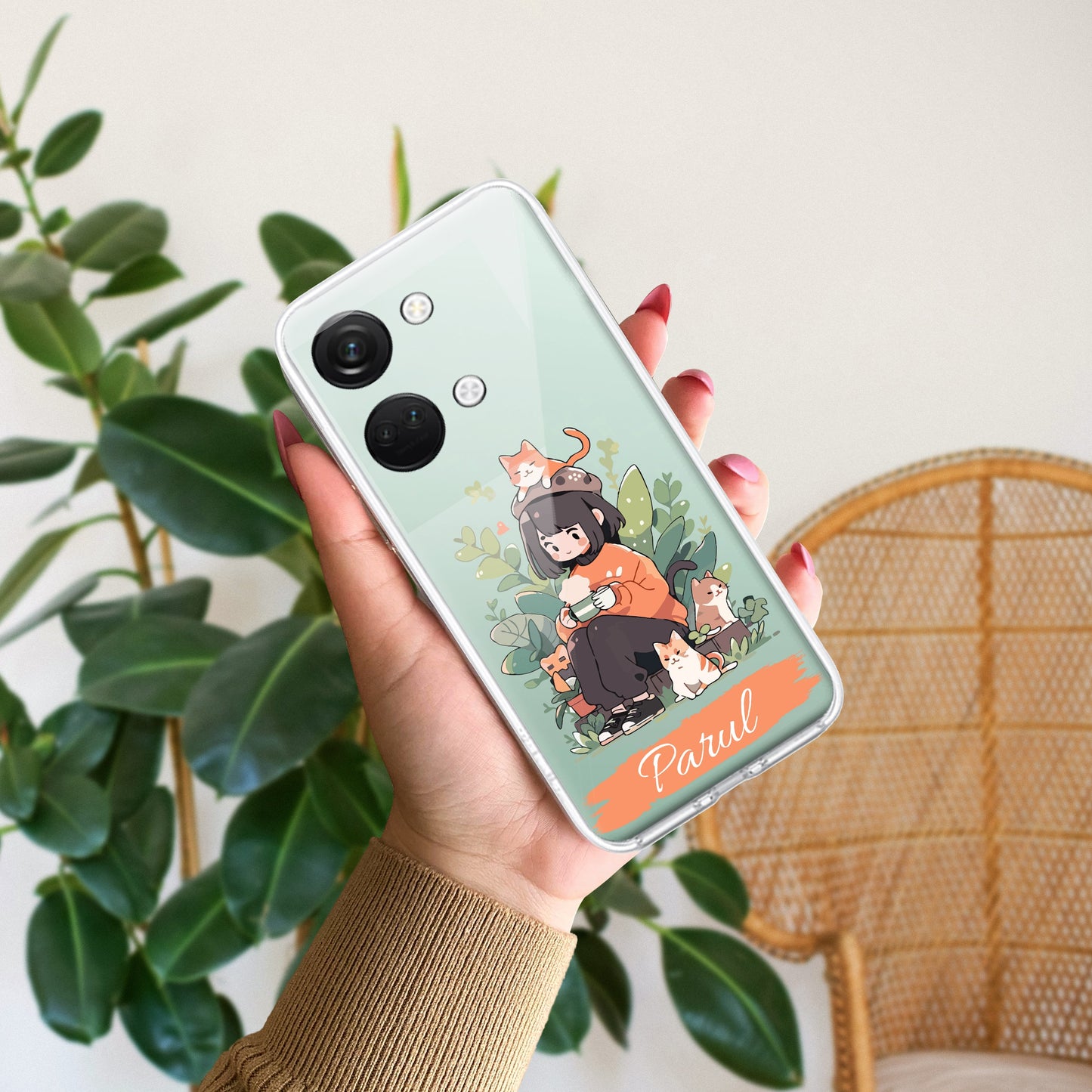 Cat Lover Customize Transparent Silicon Case For OnePlus - ShopOnCliQ