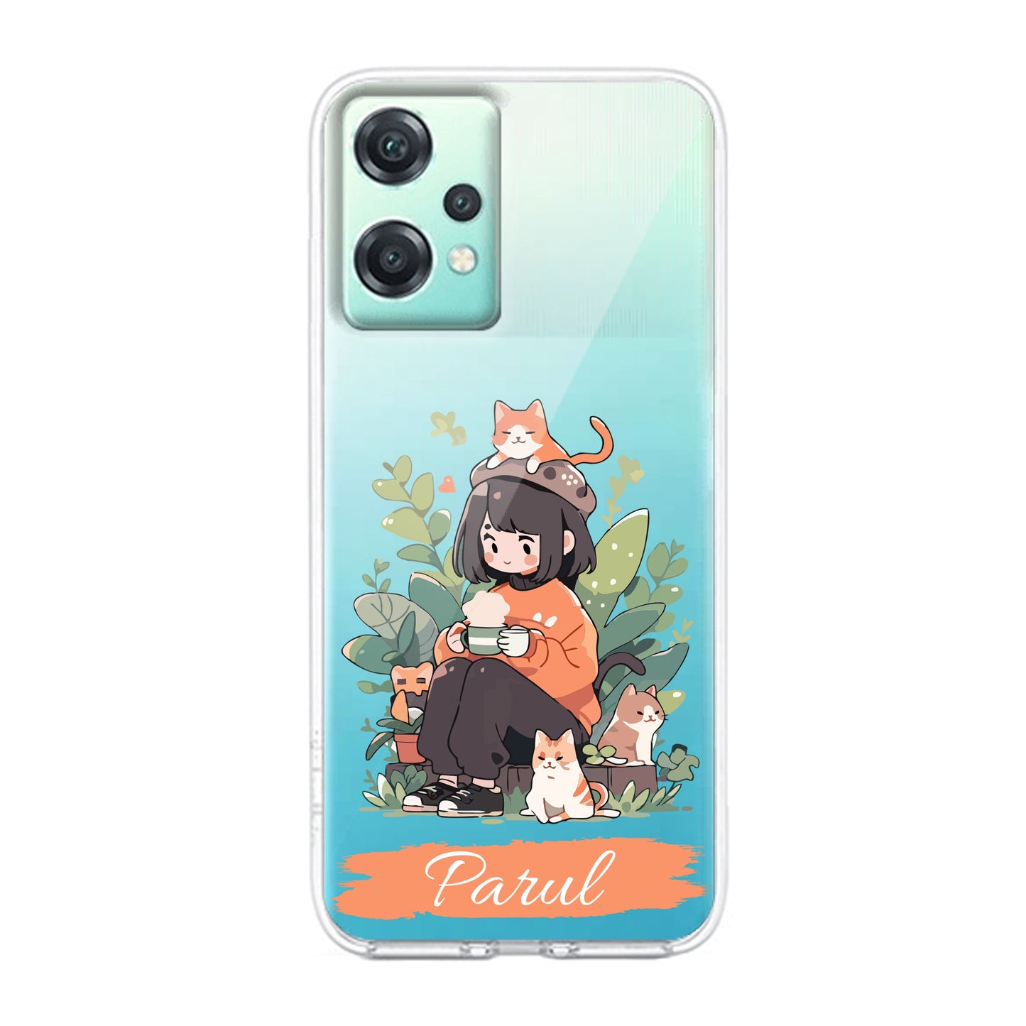 Cat Lover Customize Transparent Silicon Case For OnePlus - ShopOnCliQ