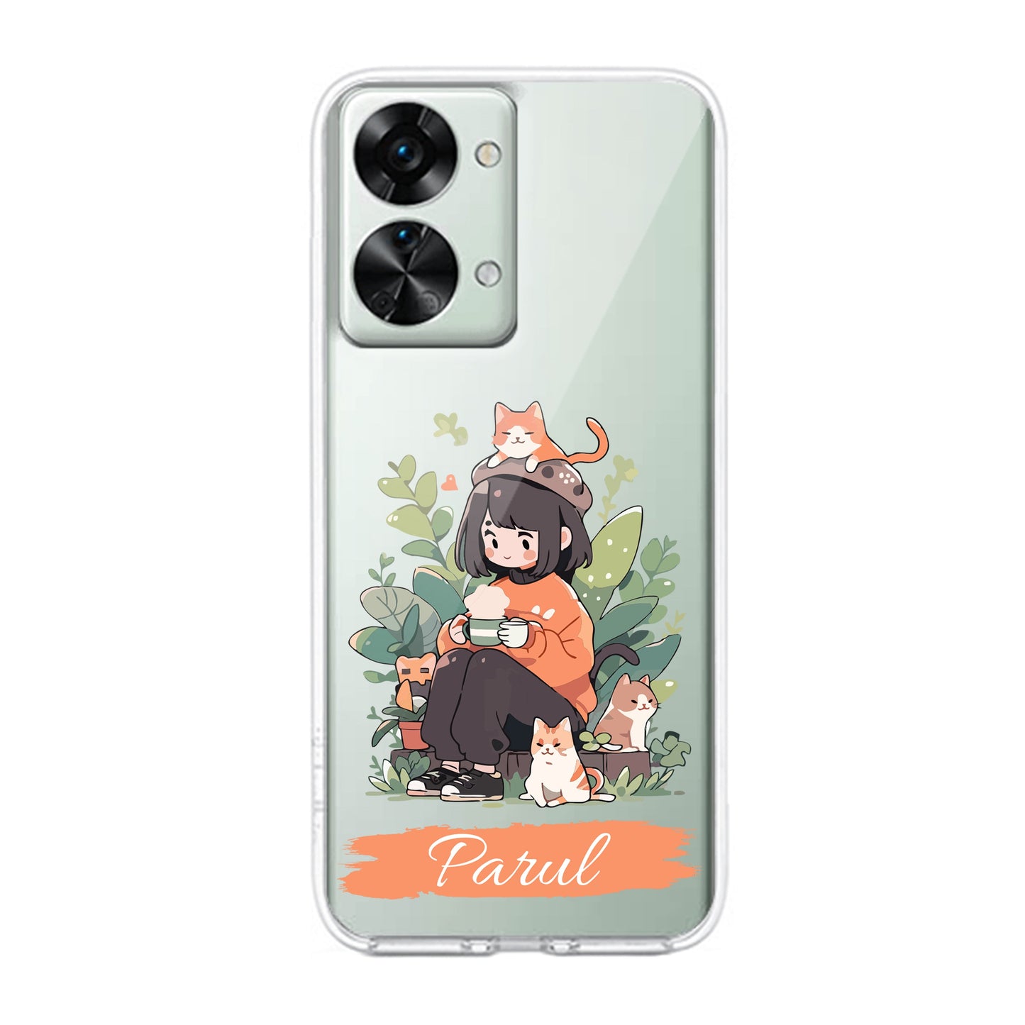 Cat Lover Customize Transparent Silicon Case For OnePlus - ShopOnCliQ