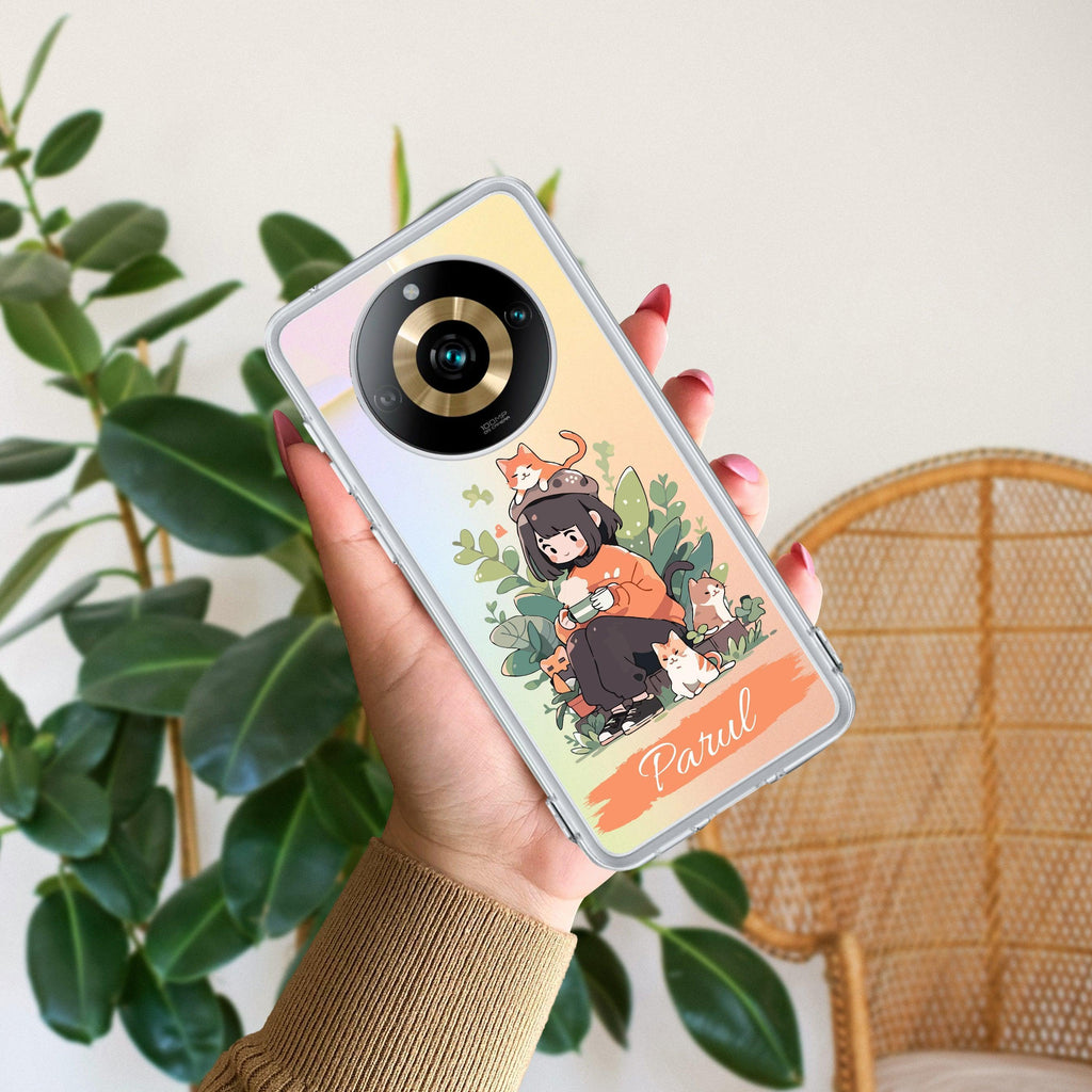 Cat Lover Customize Anti Yelllow Case For Realme Narzo 60 5G