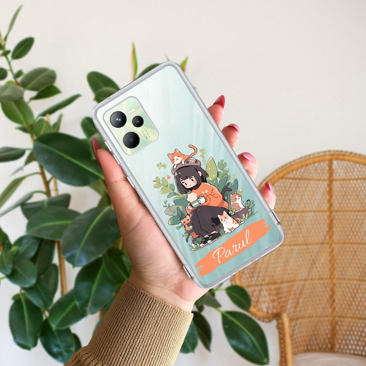 Cat Lover Customize Transparent Silicon Case For Realme/Narzo - ShopOnCliQ