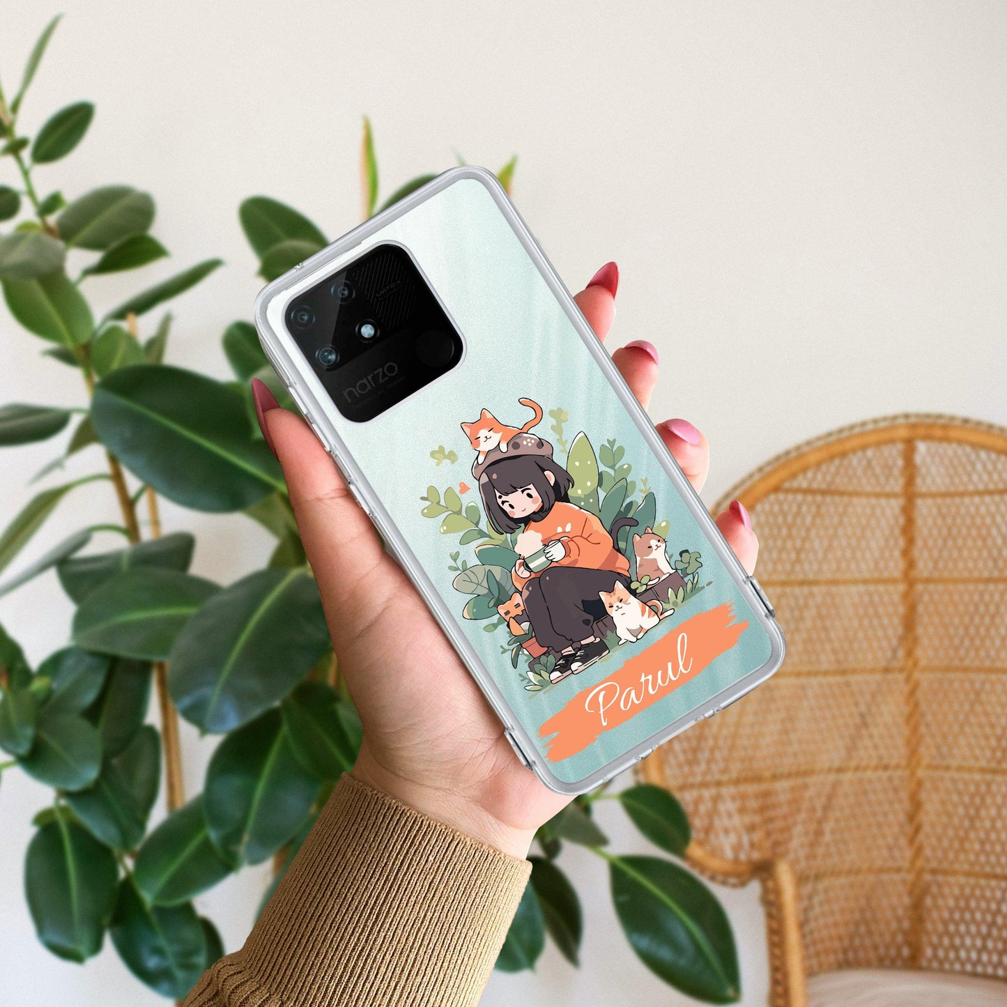 Cat Lover Customize Transparent Silicon Case For Realme/Narzo - ShopOnCliQ