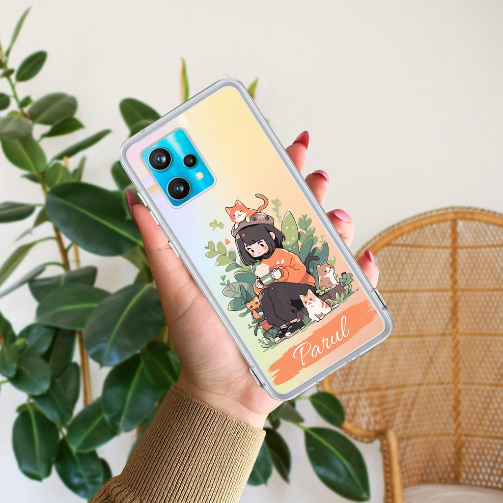Cat Lover Customize Anti Yelllow Case For Realme 9 Pro 5G