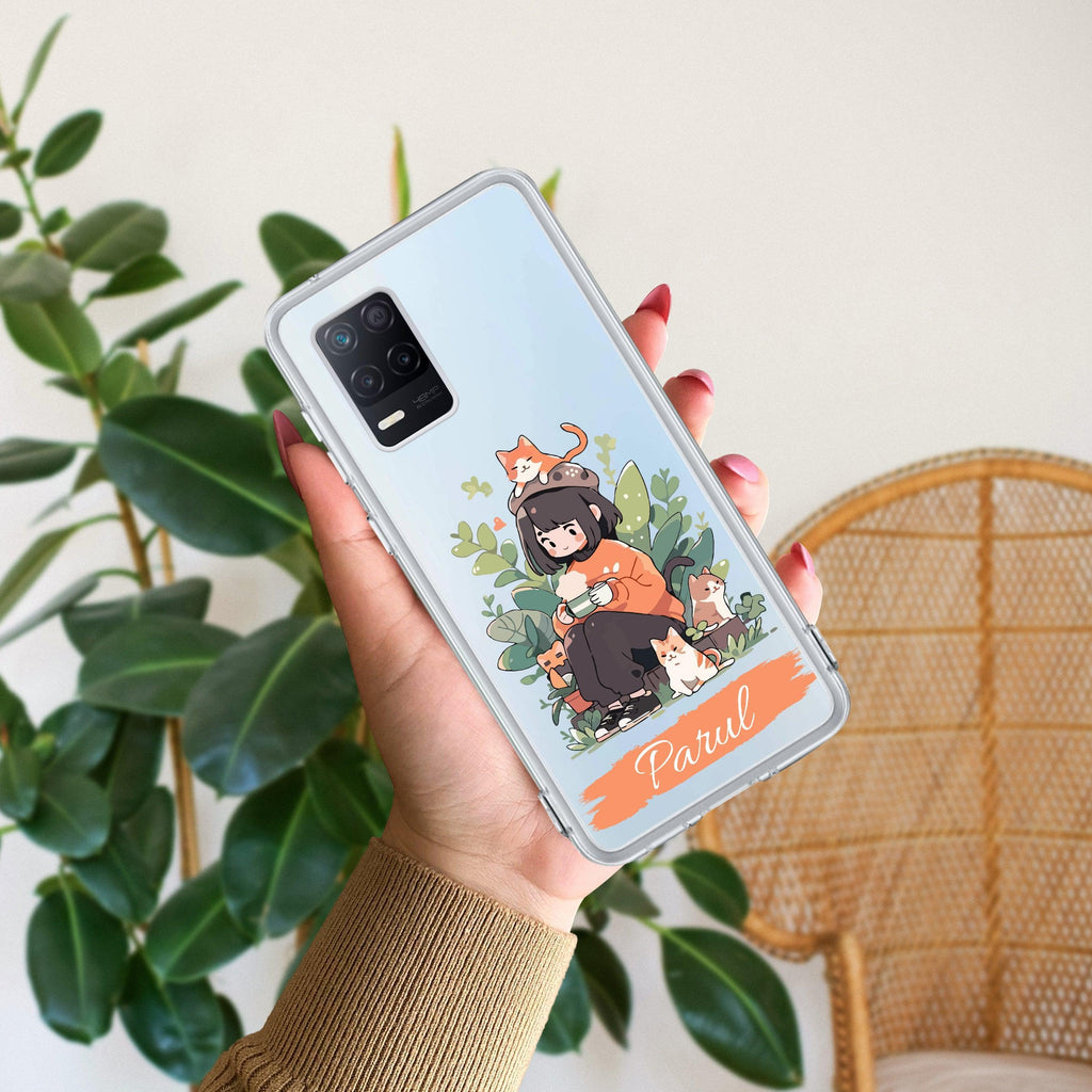 Cat Lover Customize Transparent Silicon Case For Realme C67 5G