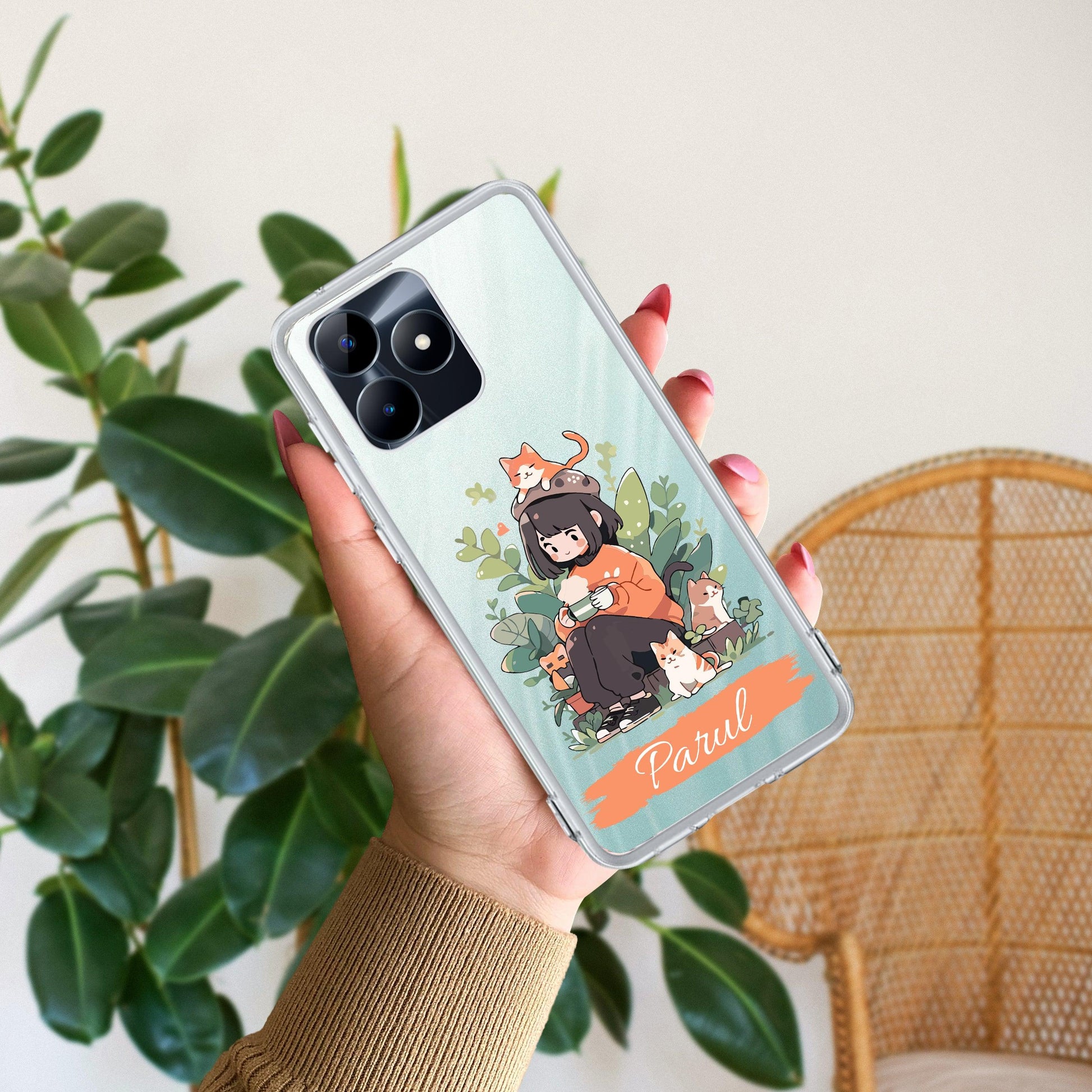 Cat Lover Customize Transparent Silicon Case For Realme/Narzo - ShopOnCliQ