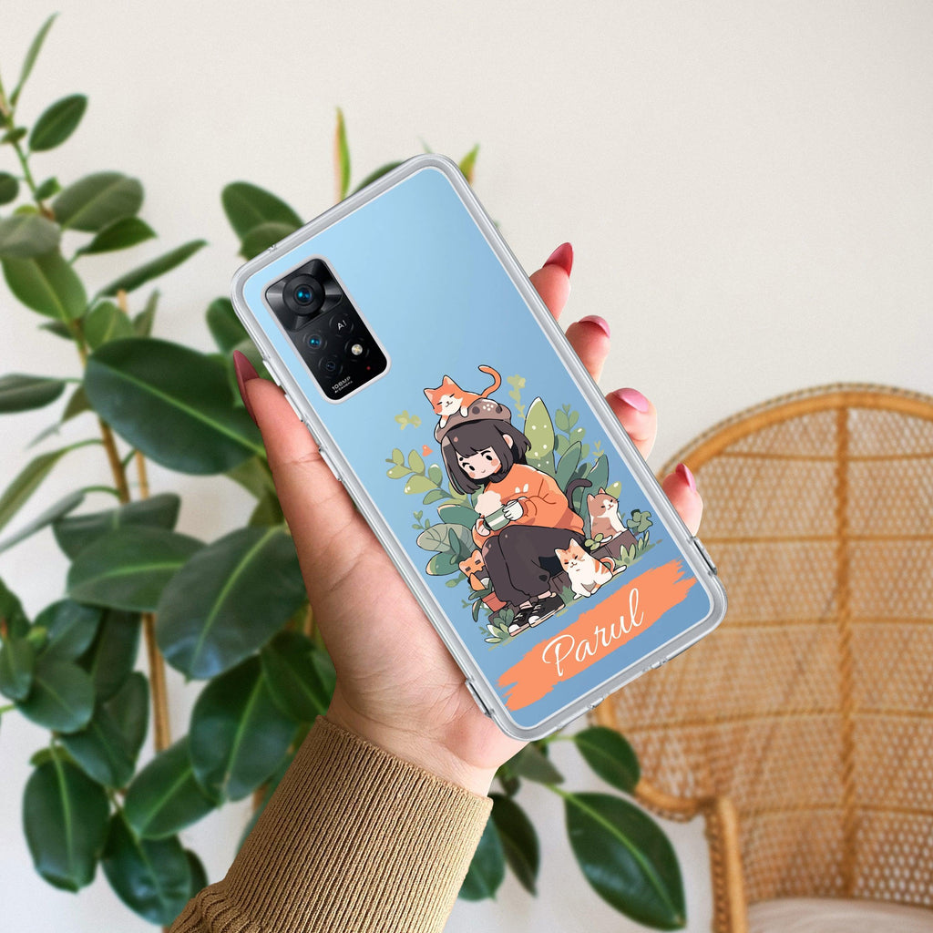 Cat Lover Customize Transparent Silicon Case For Redmi Note 13 Pro Plus 5G