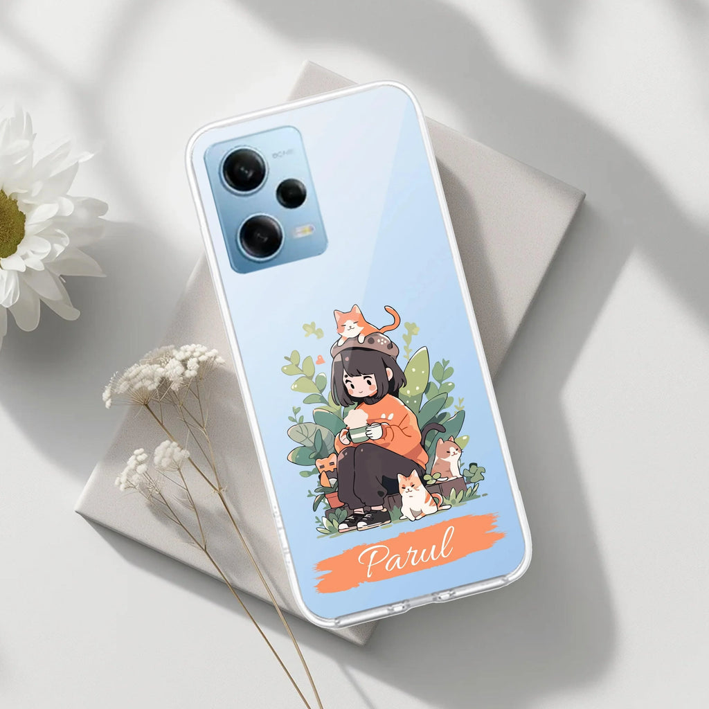 Cat Lover Customize Transparent Silicon Case For Redmi Note 11
