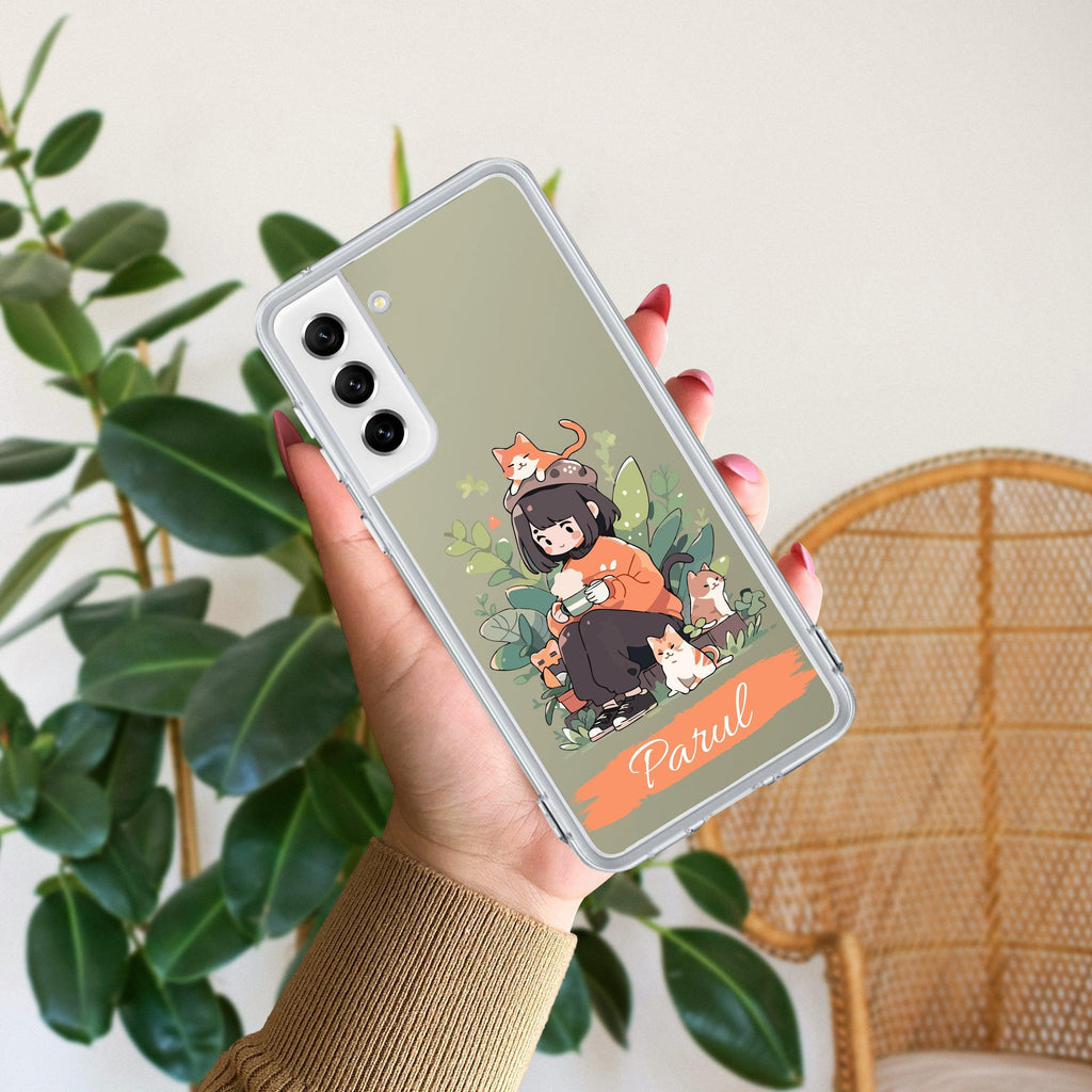 Cat Lover Customize Transparent Silicon Case For Samsung Galaxy S23 FE 5G
