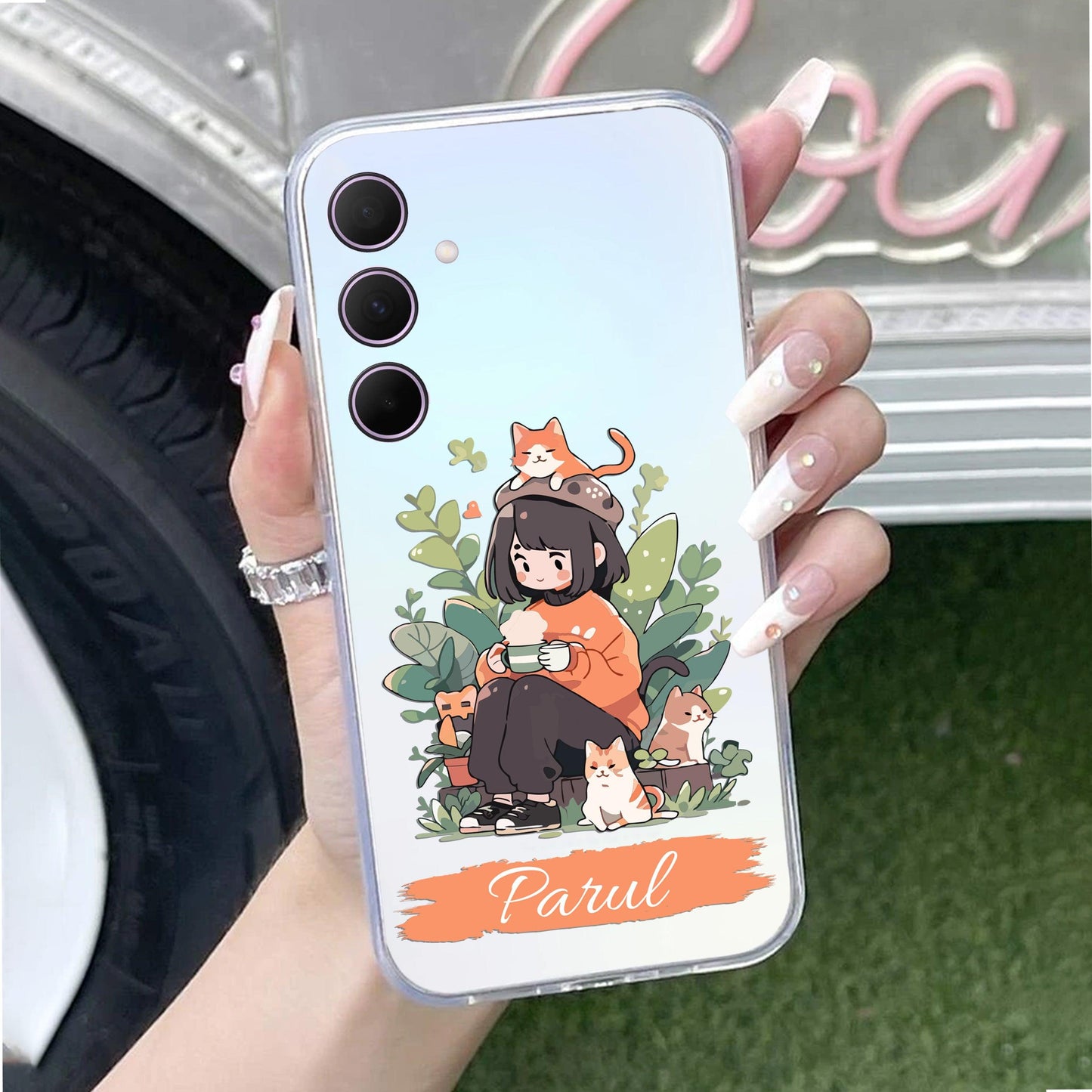 Cat Lover Customize Transparent Silicon Case For Samsung