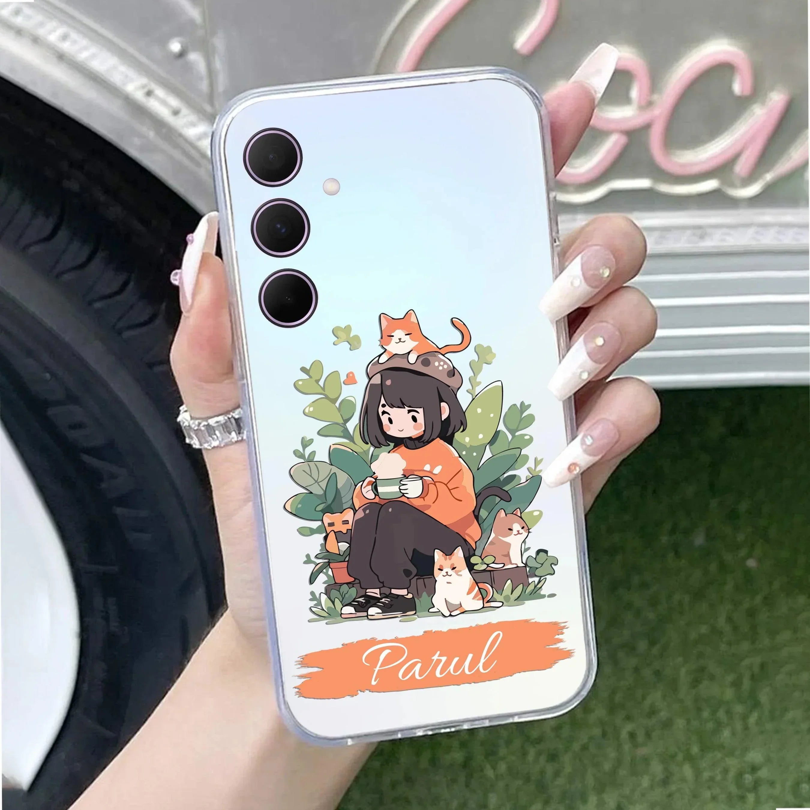 Cat Lover Customize Transparent Silicon Case For Samsung Galaxy M35 5G
