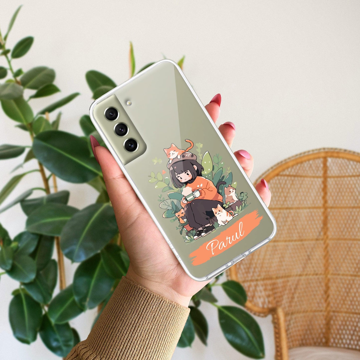 Cat Lover Customize Transparent Silicon Case For Samsung