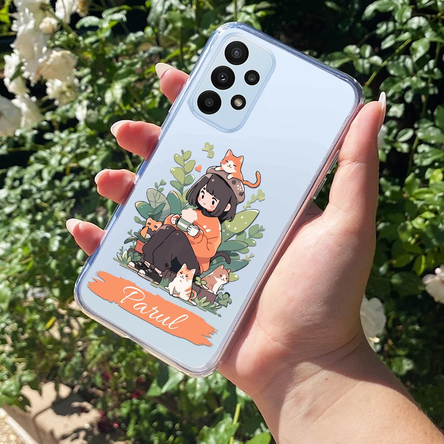 Cat Lover Customize Transparent Silicon Case For Samsung