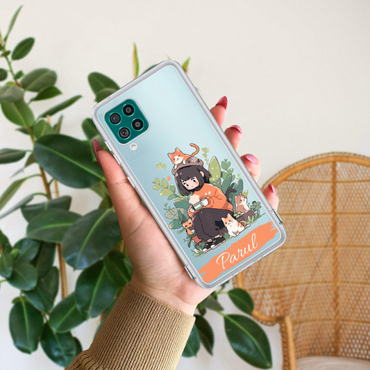 Cat Lover Customize Transparent Silicon Case For Samsung