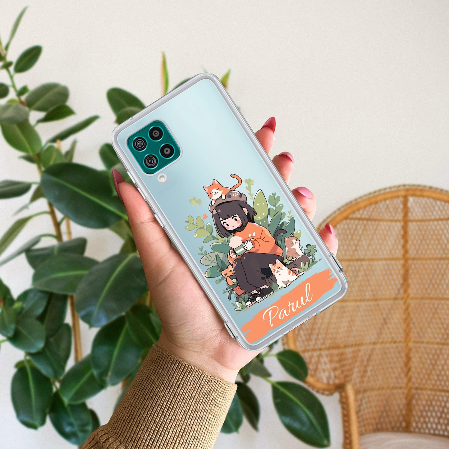 Cat Lover Customize Transparent Silicon Case For Samsung