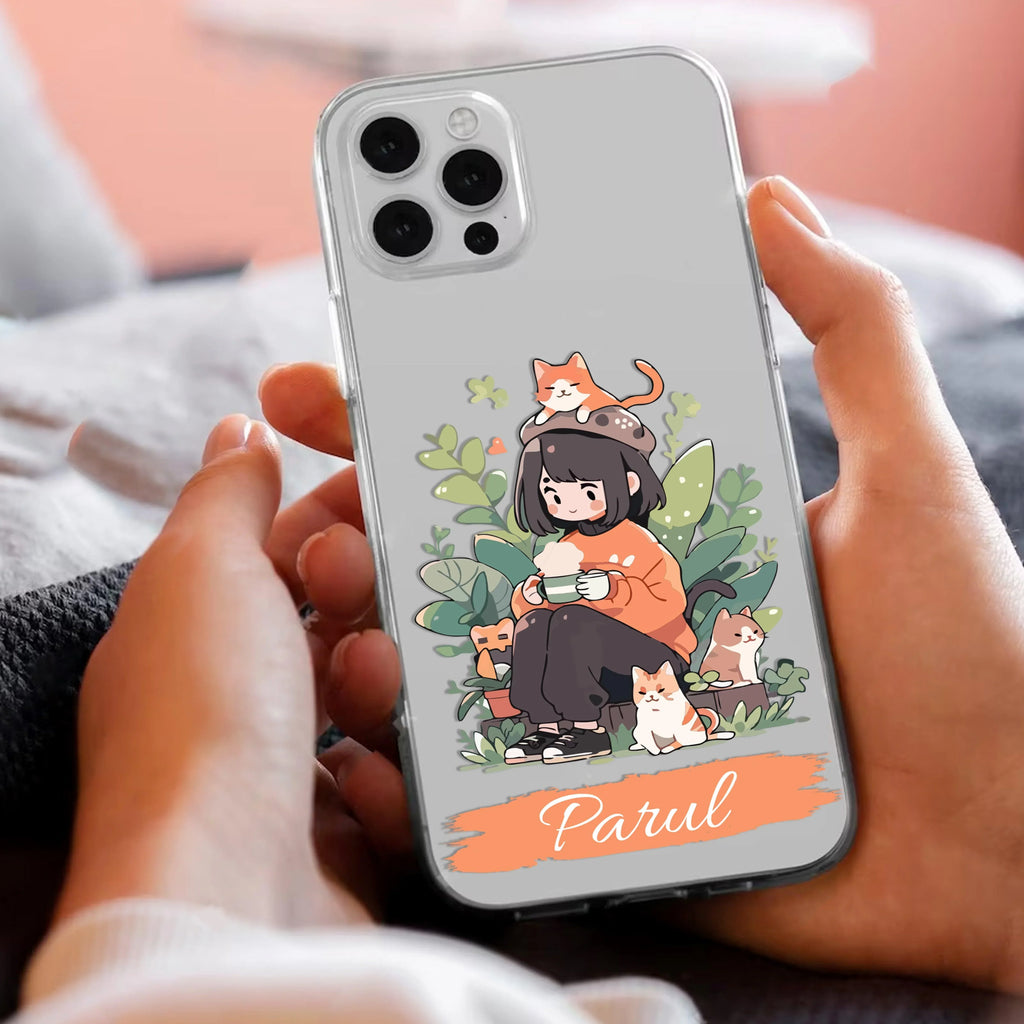 Cat Lover Customize Anti Yellow Case For Vivo X90 5G