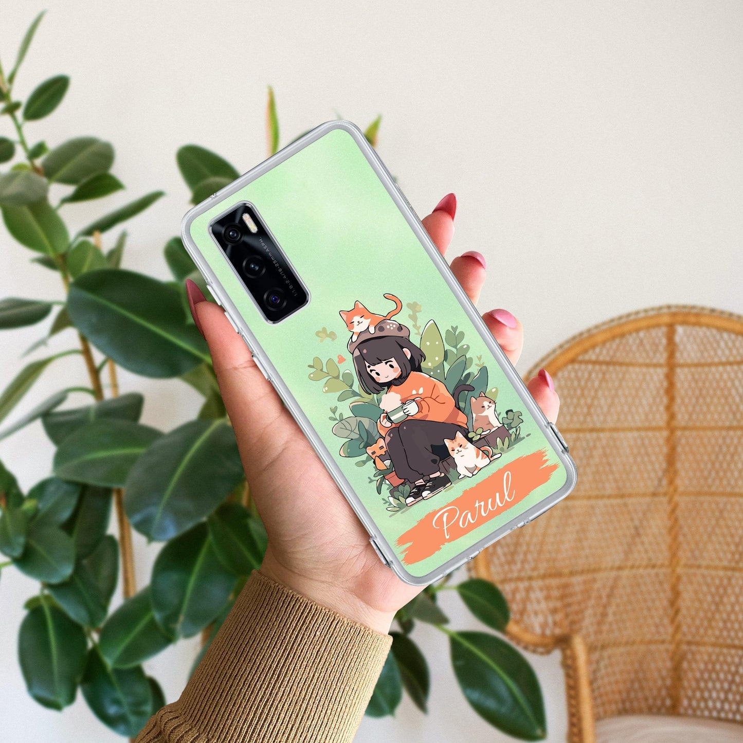 Cat Lover Customize Transparent Silicon Case For Vivo - ShopOnCliQ