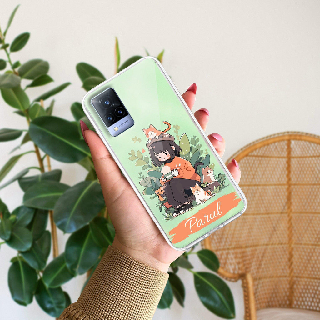Cat Lover Customize Transparent Silicon Case For Vivo T4 Ultra 5G
