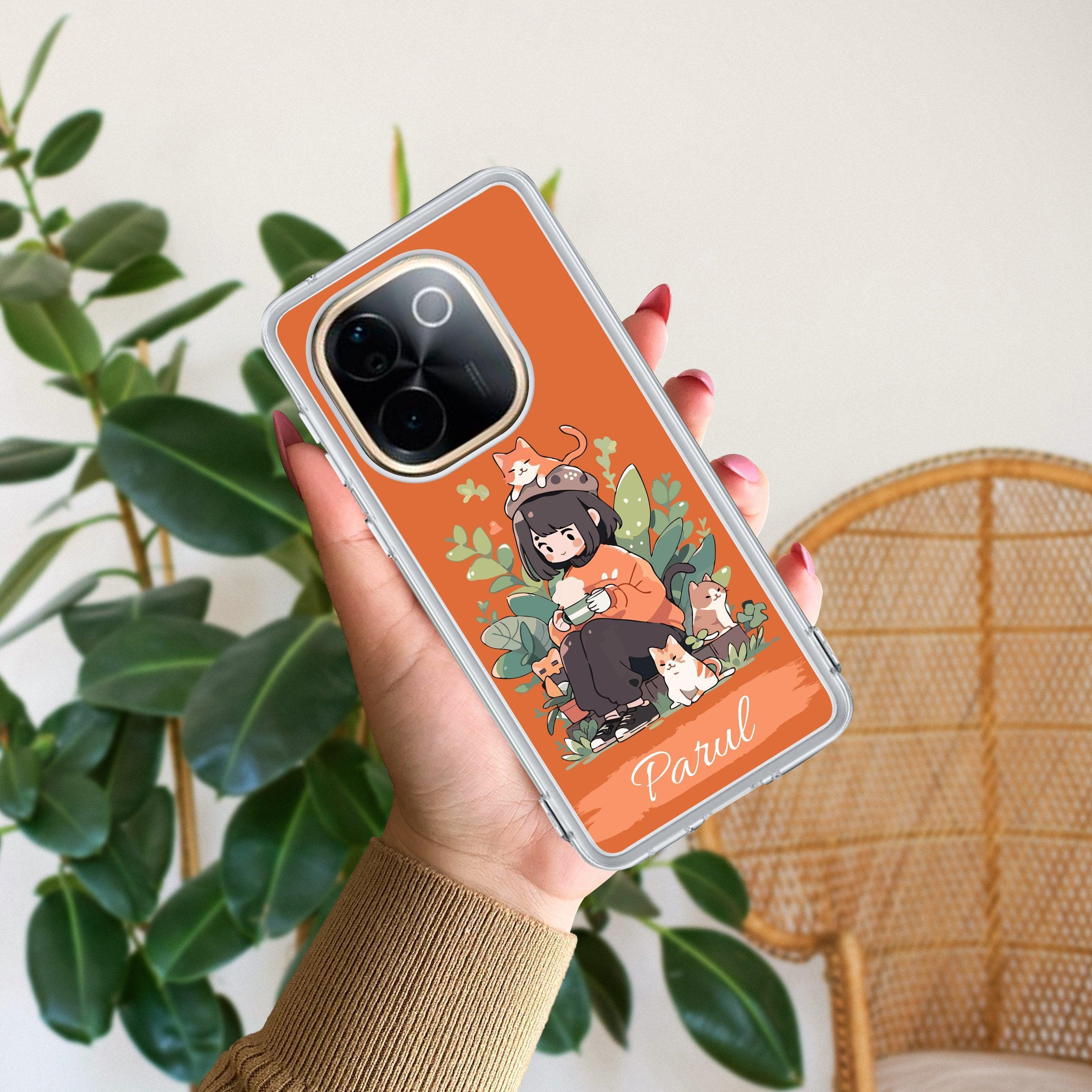 Cat Lover Customize Transparent Silicon Case For Vivo Y100 5G /  Vivo Y100A 5G
