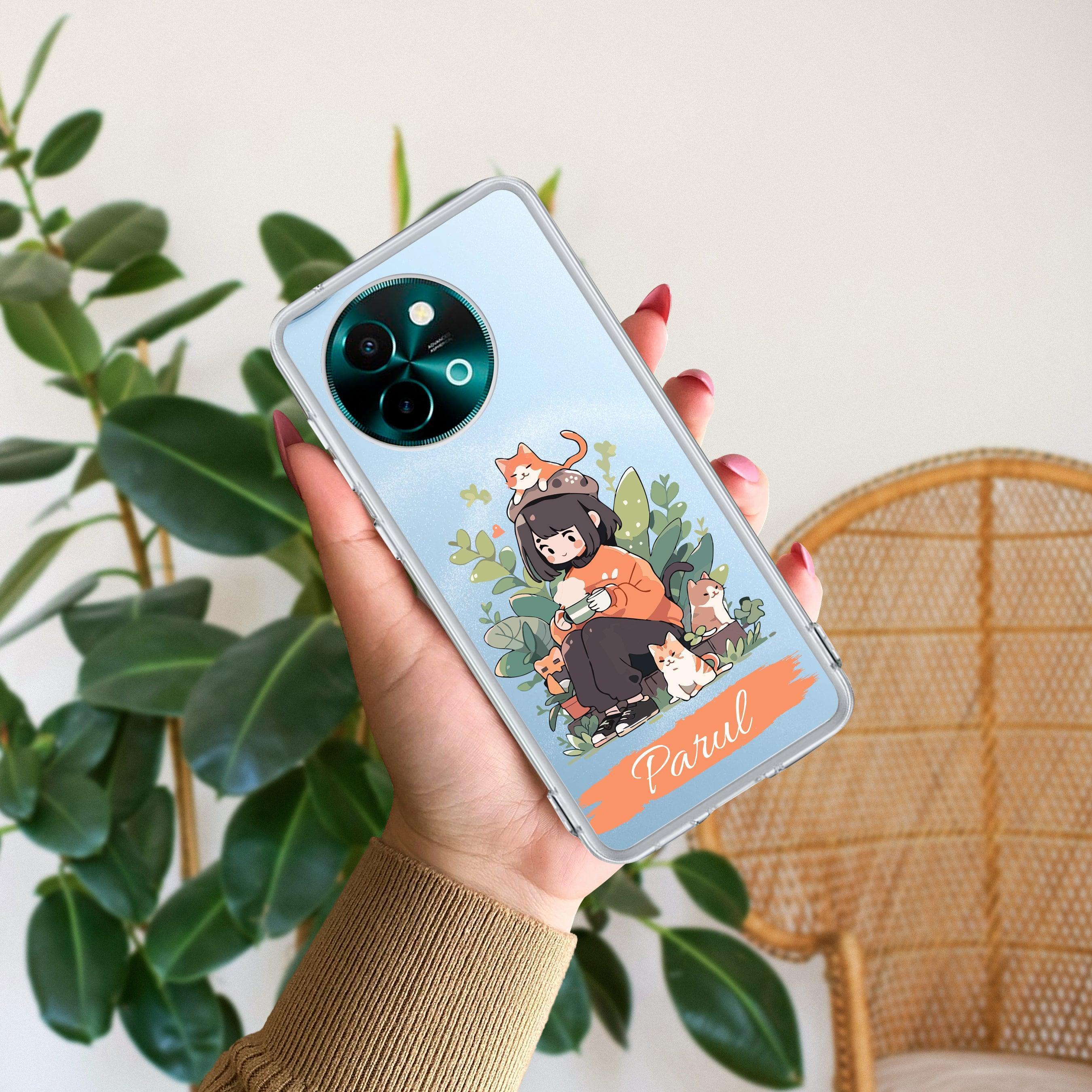 Cat Lover Customize Transparent Silicon Case For Vivo V29 5G