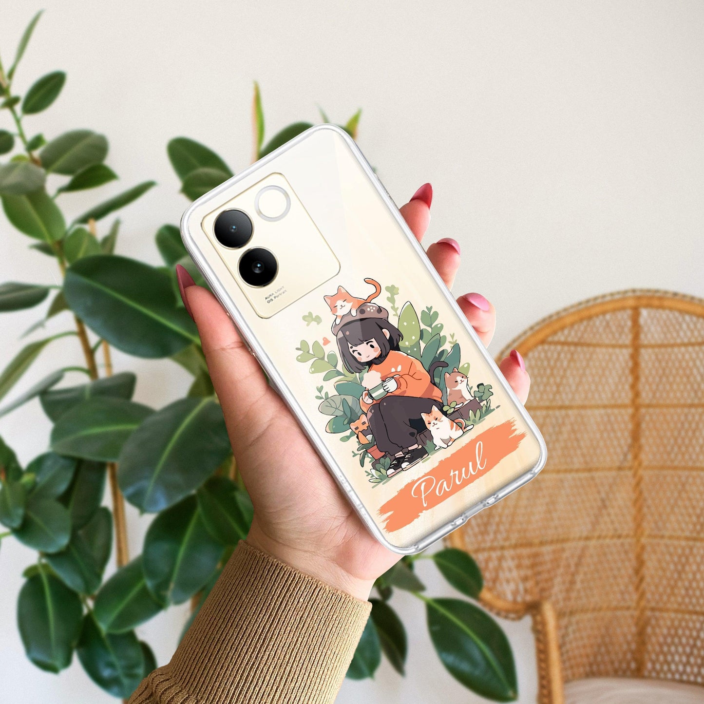 Cat Lover Customize Transparent Silicon Case For Vivo - ShopOnCliQ
