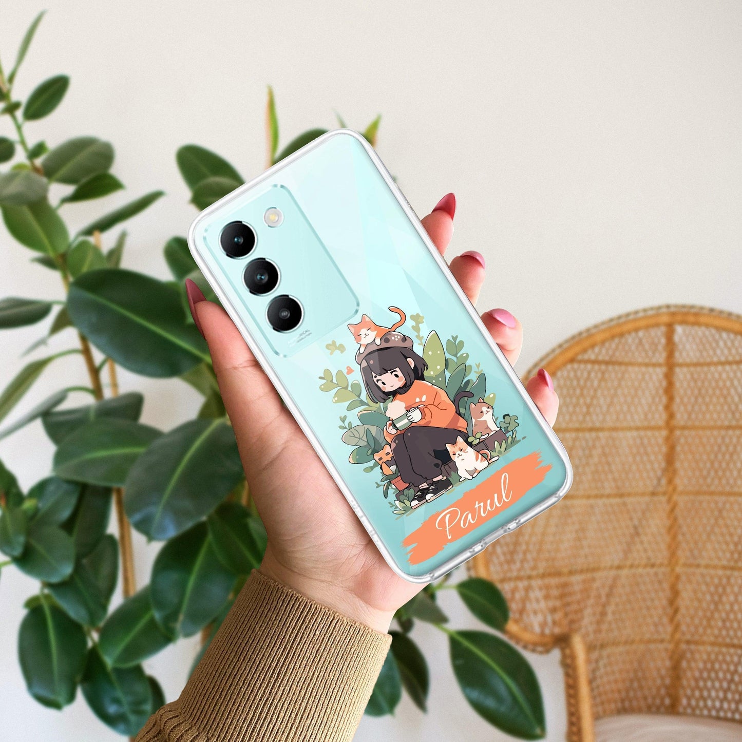 Cat Lover Customize Transparent Silicon Case For Vivo - ShopOnCliQ
