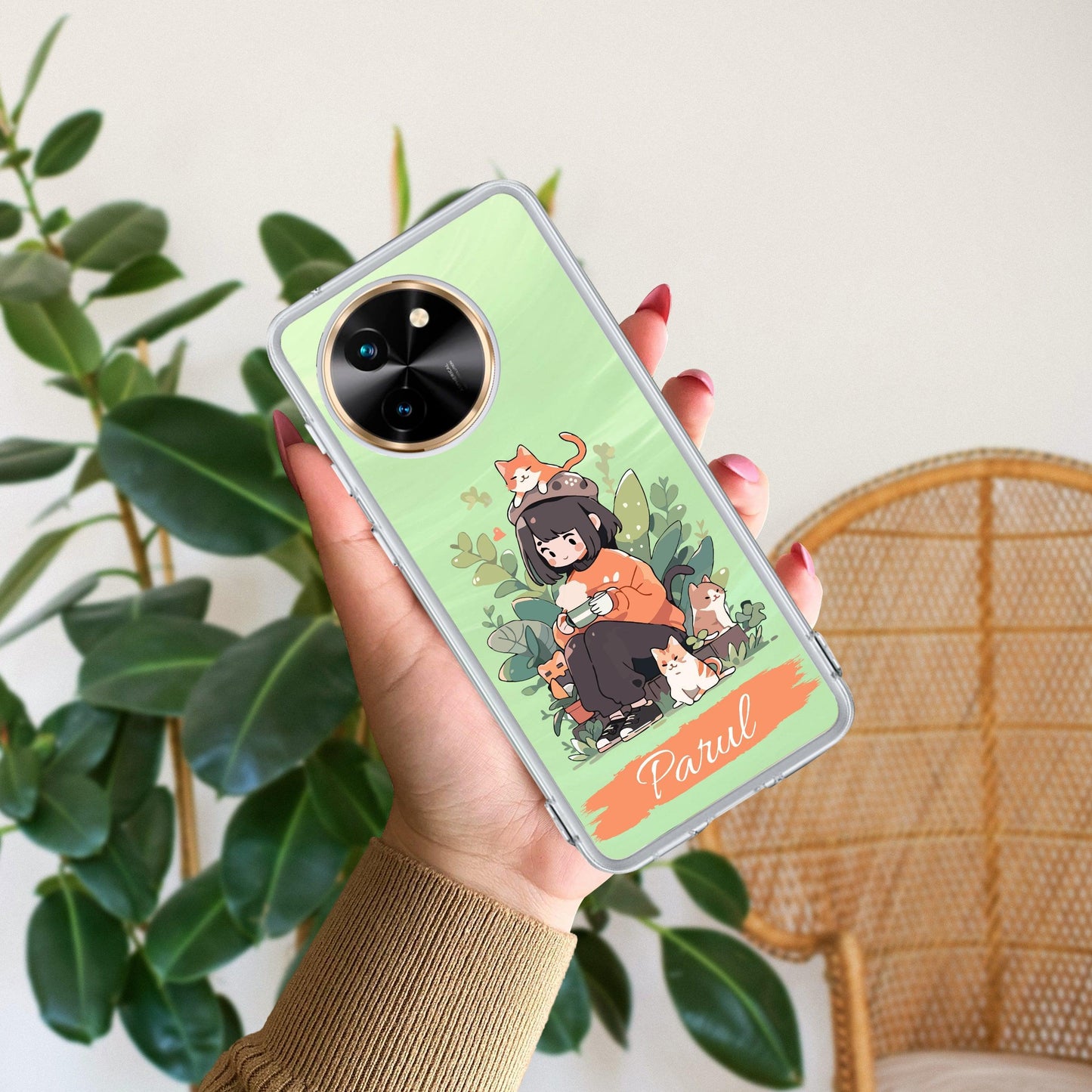 Cat Lover Customize Transparent Silicon Case For Vivo - ShopOnCliQ