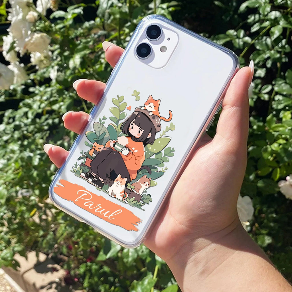 Cat Lover Customize Transparent Silicon Case For iPhone 12 Mini