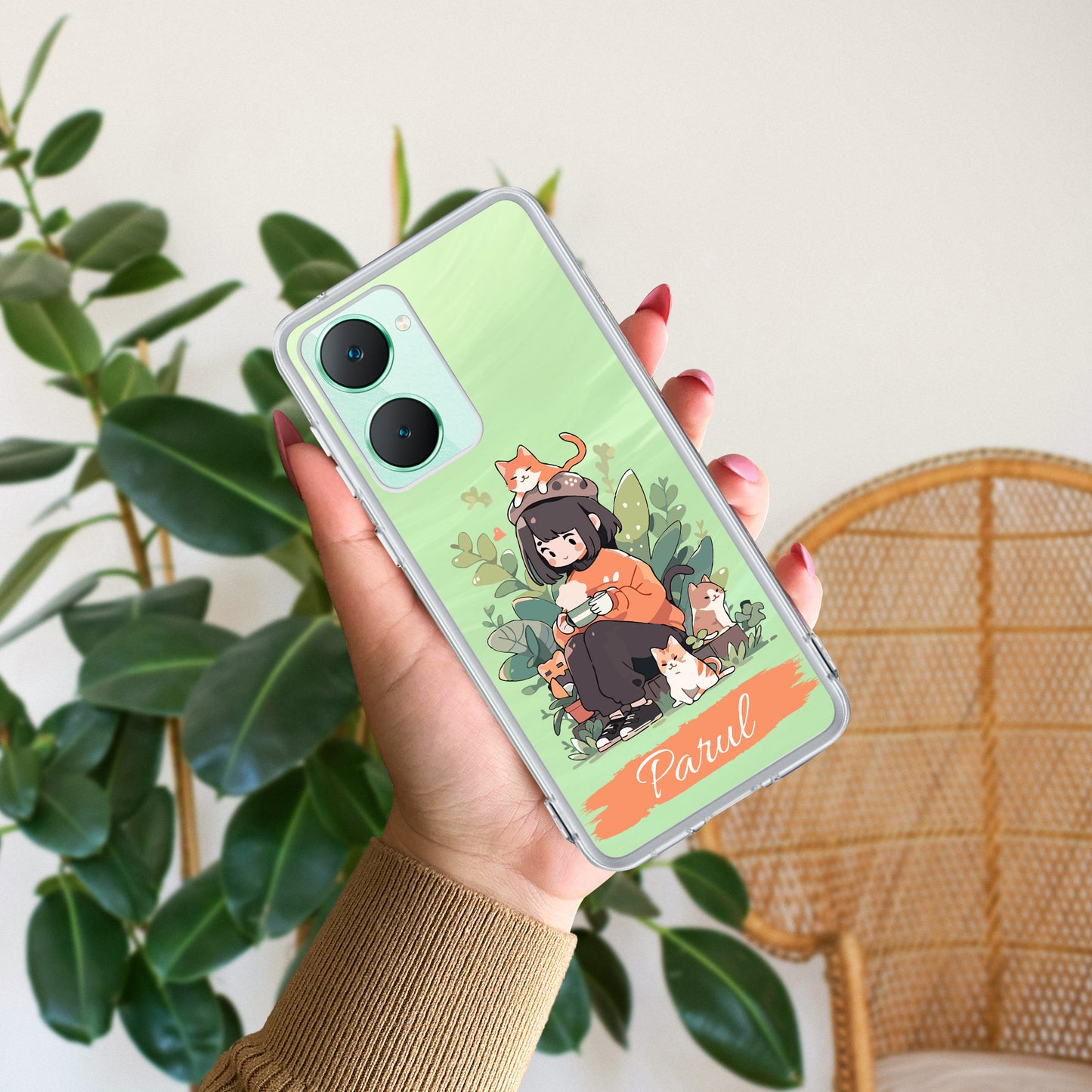 Cat Lover Customize Transparent Silicon Case For iQOO ShopOnCliQ