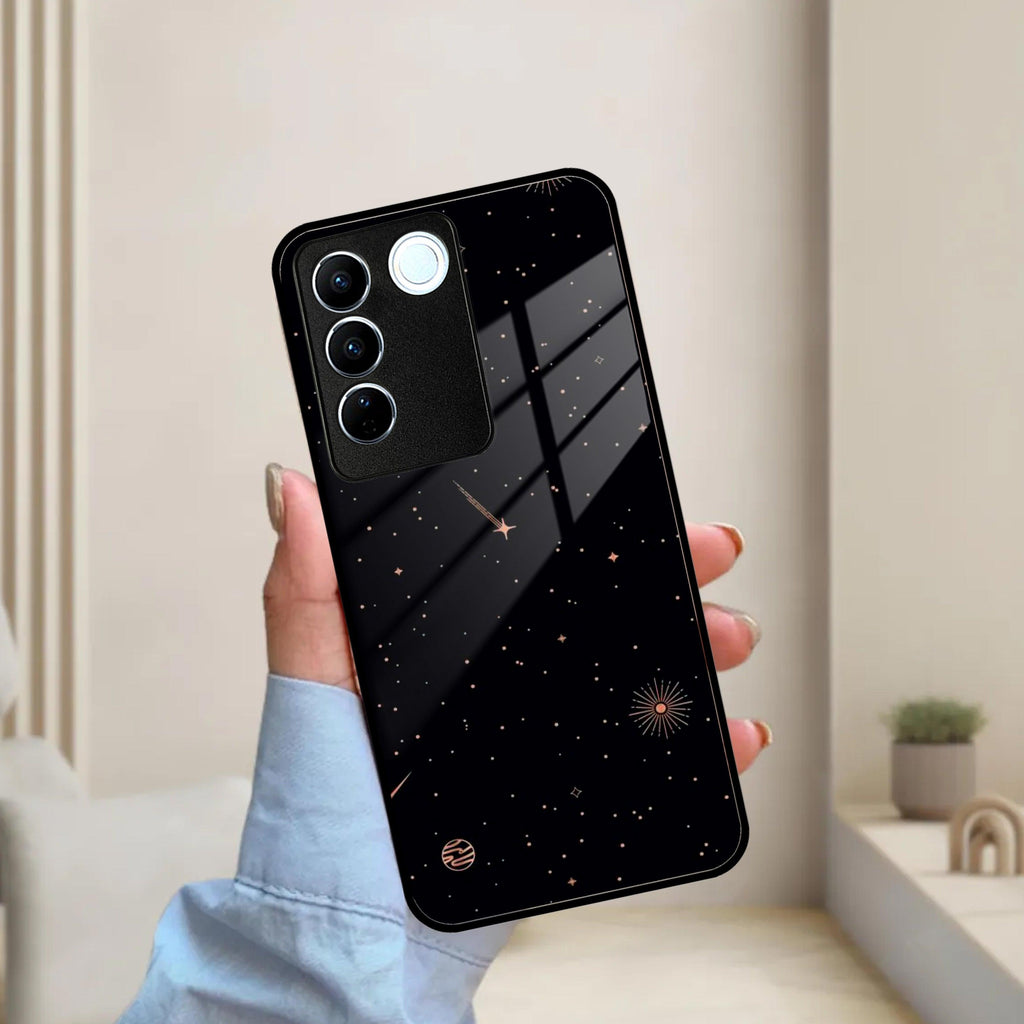 Celestial Design Glossy Metal Case Cover For Vivo - ShopOnCliQ