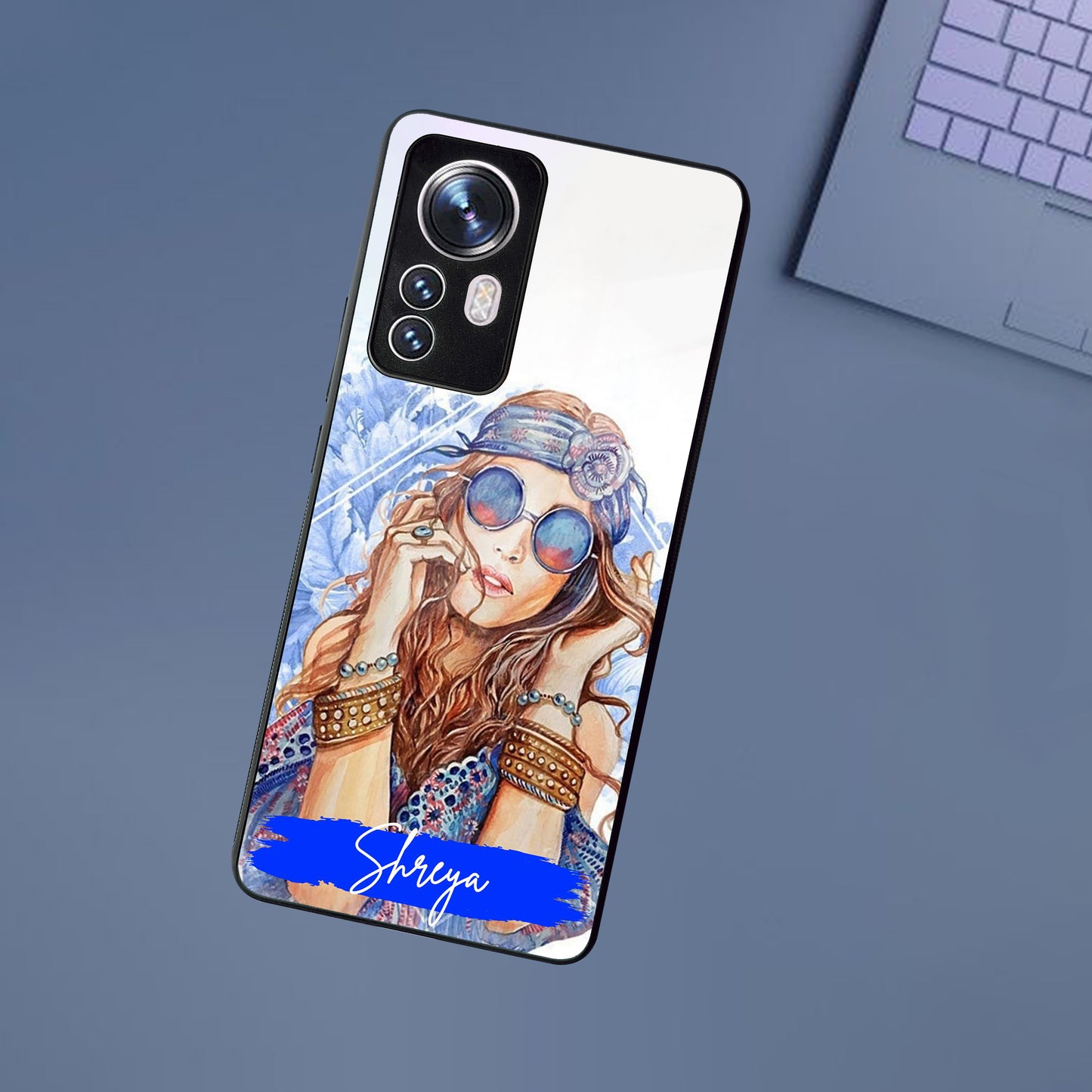 Bindass Babe Customize Glass Case Cover For Redmi/Xiaomi